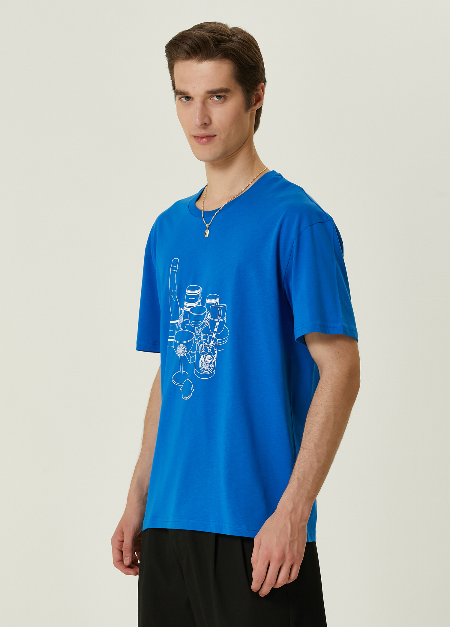Saks Baskılı T-shirt_4