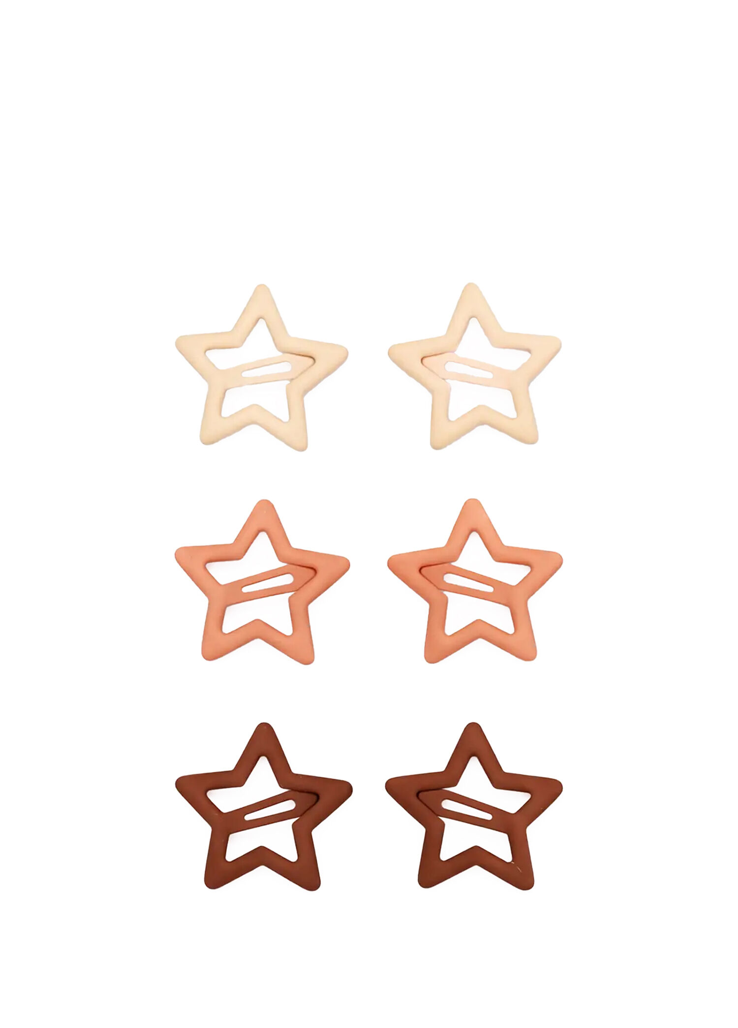 Nude Metal Glitter Yıldız Kız Çocuk Toka