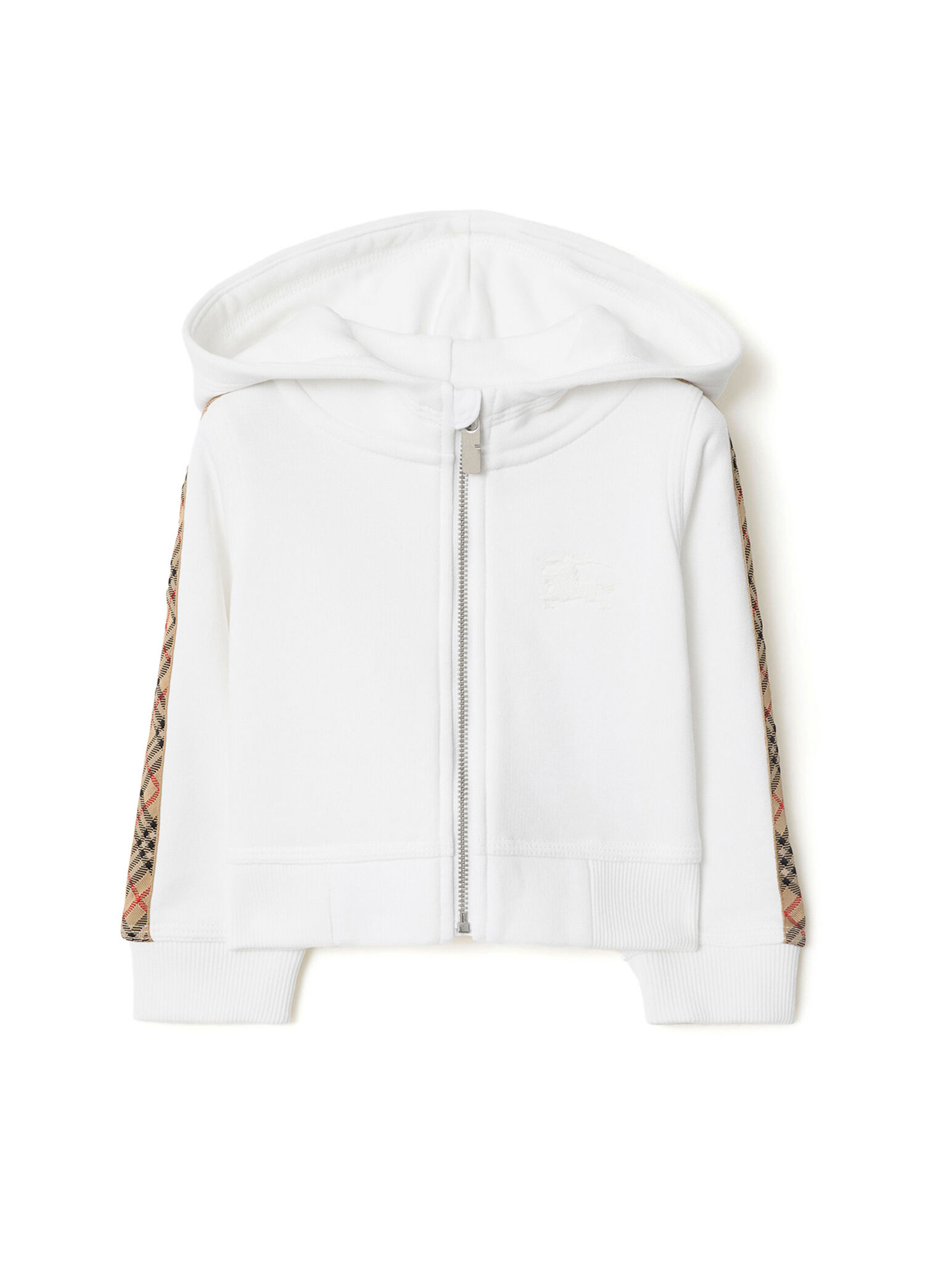 Beyaz Kapüşonlu Unisex Çocuk Sweatshirt