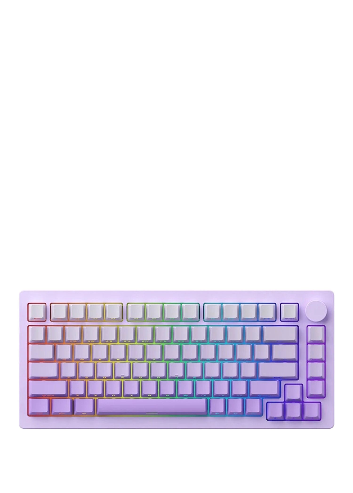 Monsgeek M1W V3 HE-SP Purple Gradiant Hall Effect Manyetik Switch RGB Kablosuz/Kablolu Hotswap Mekanik Gaming Klavye