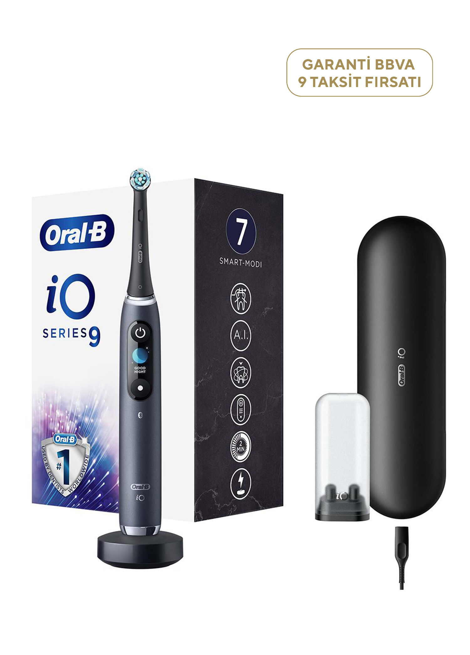 Oral-B - iO 9 Şarjlı Diş Fırçası - Siyah - Siyah