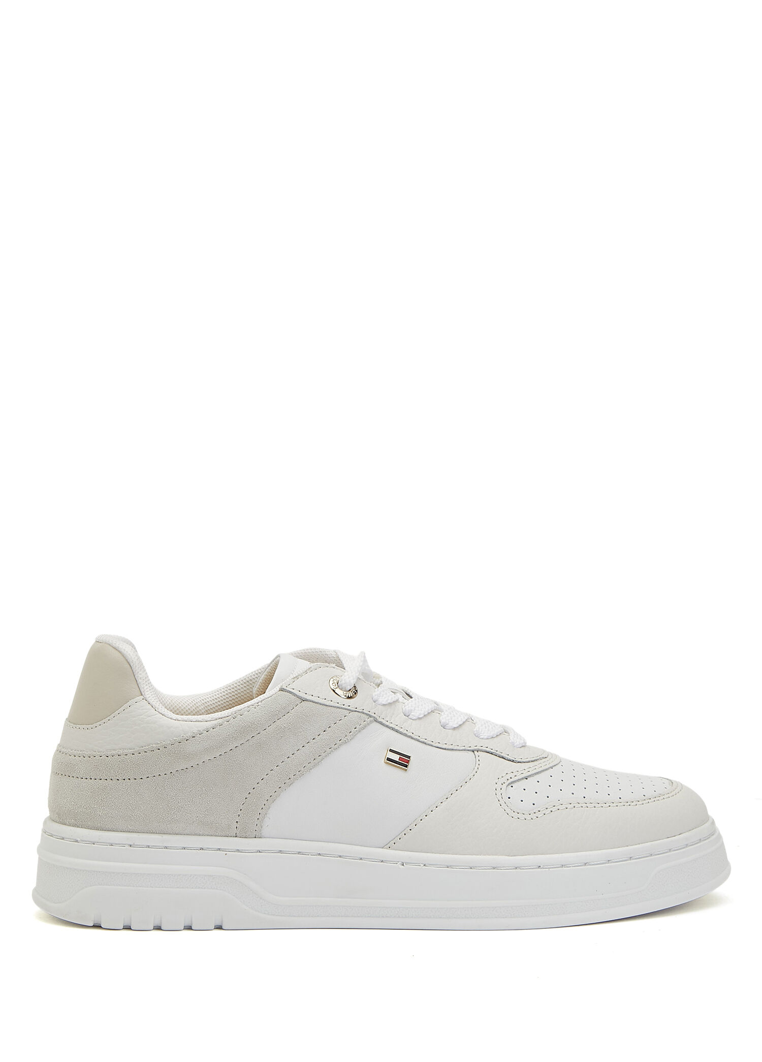Sporty Cupsole Tumbled Beyaz Kadın Deri Sneaker