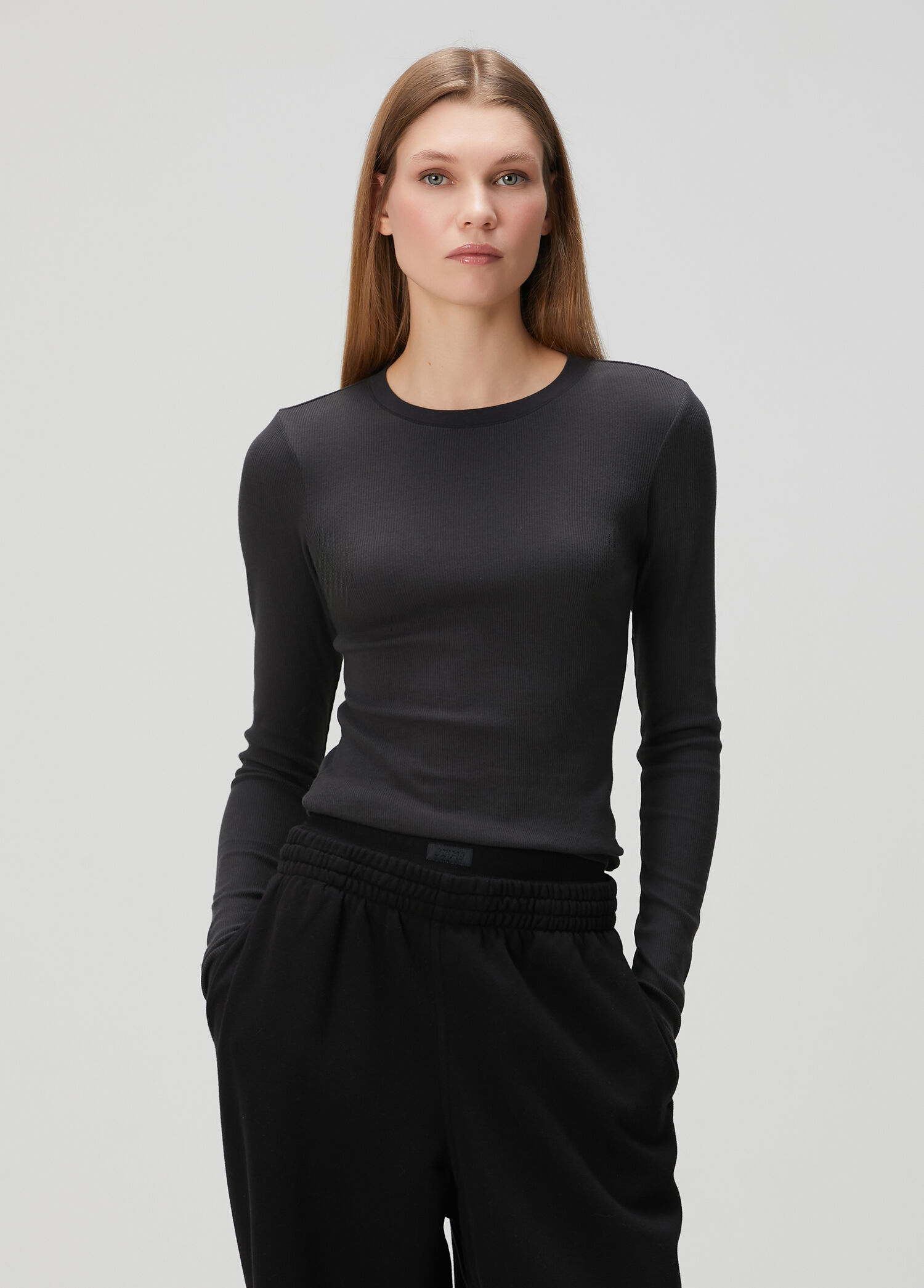 Long Sleeve Siyah T-shirt
