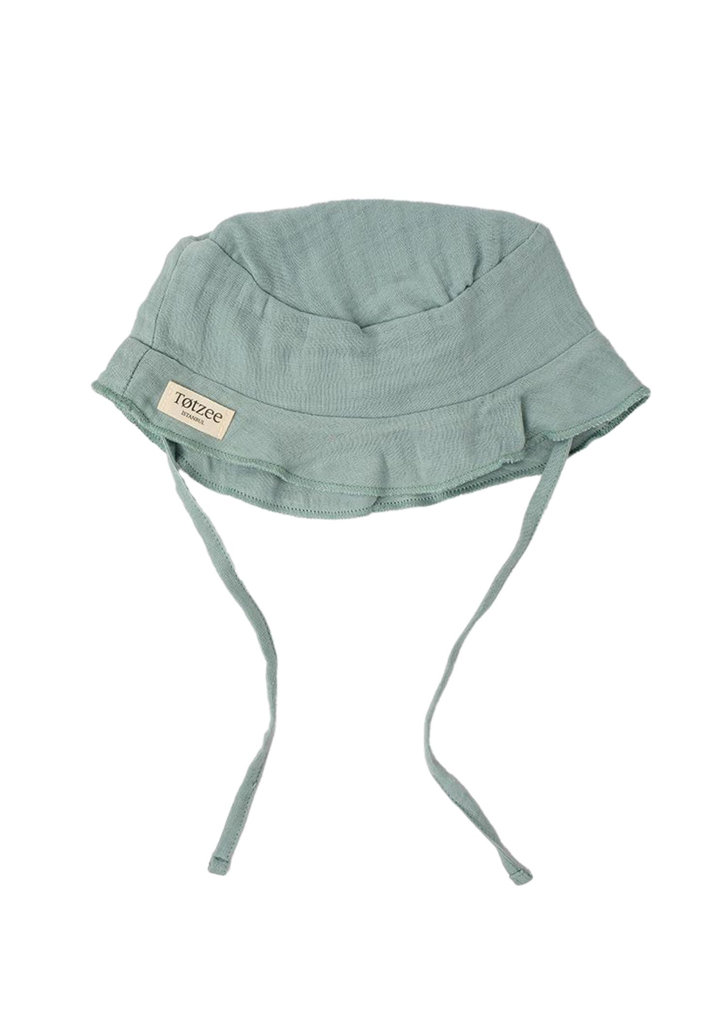 Camgöbeği Müslin Bucket Bağcıklı Unisex Bebek Şapka