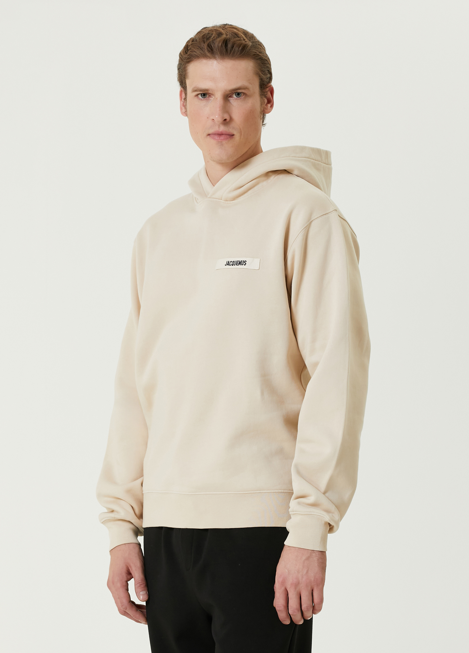 Bej Kapüşonlu Sweatshirt