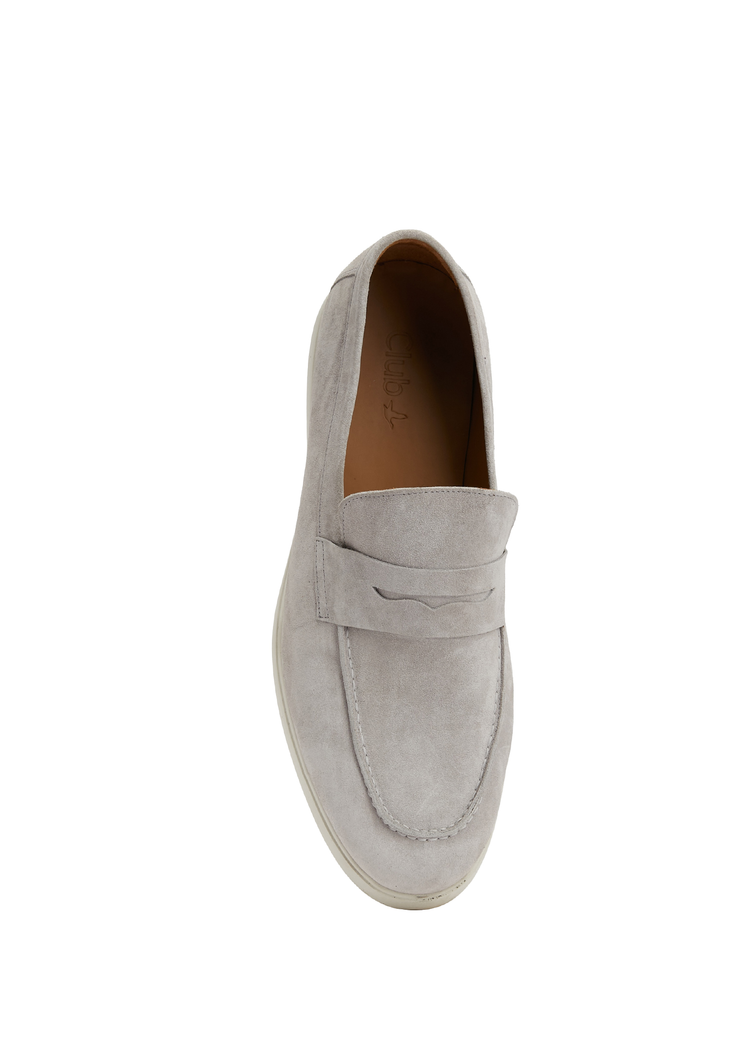 Gri Erkek Süet Loafer_8