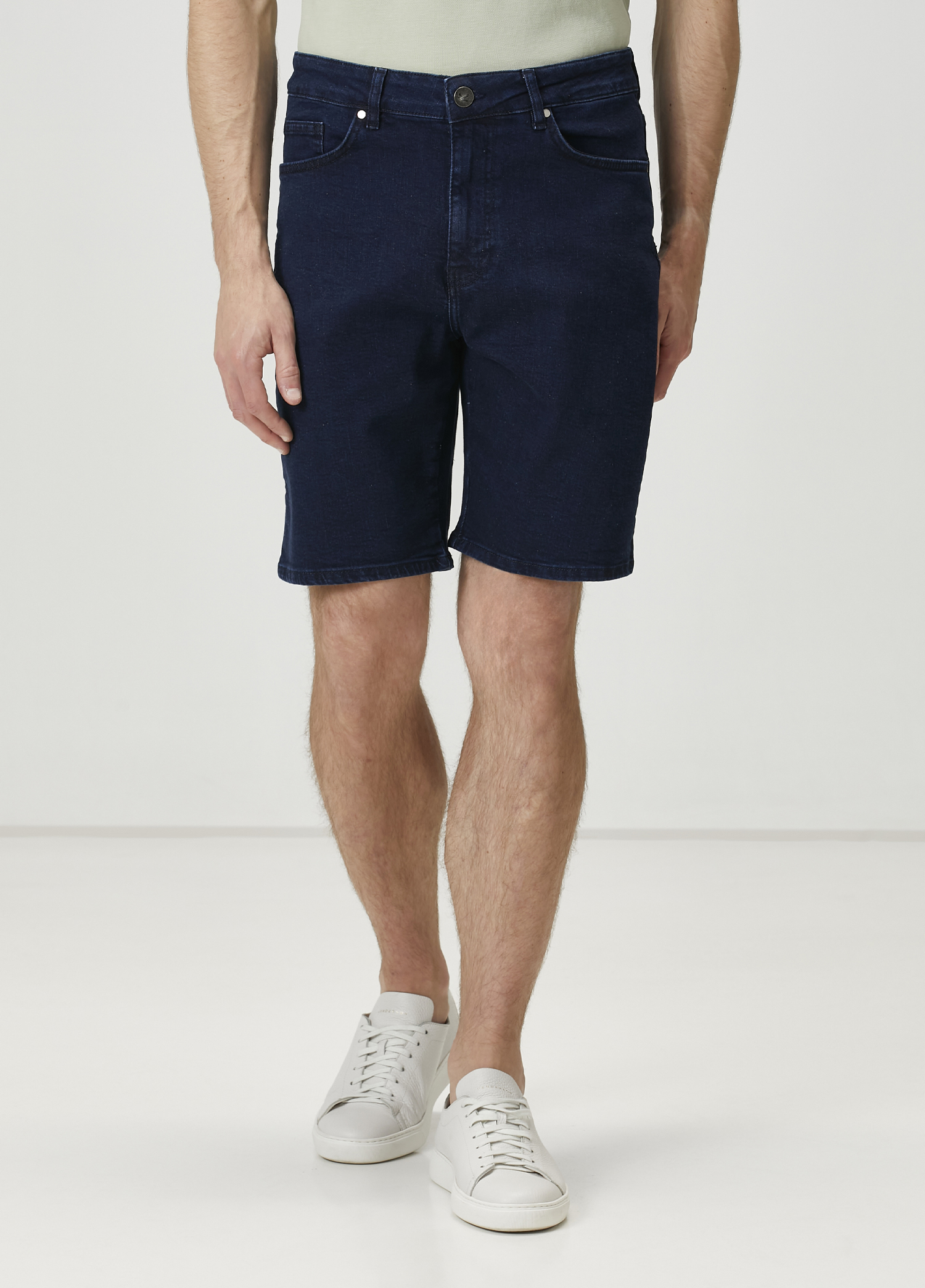Lacivert Denim Şort_1