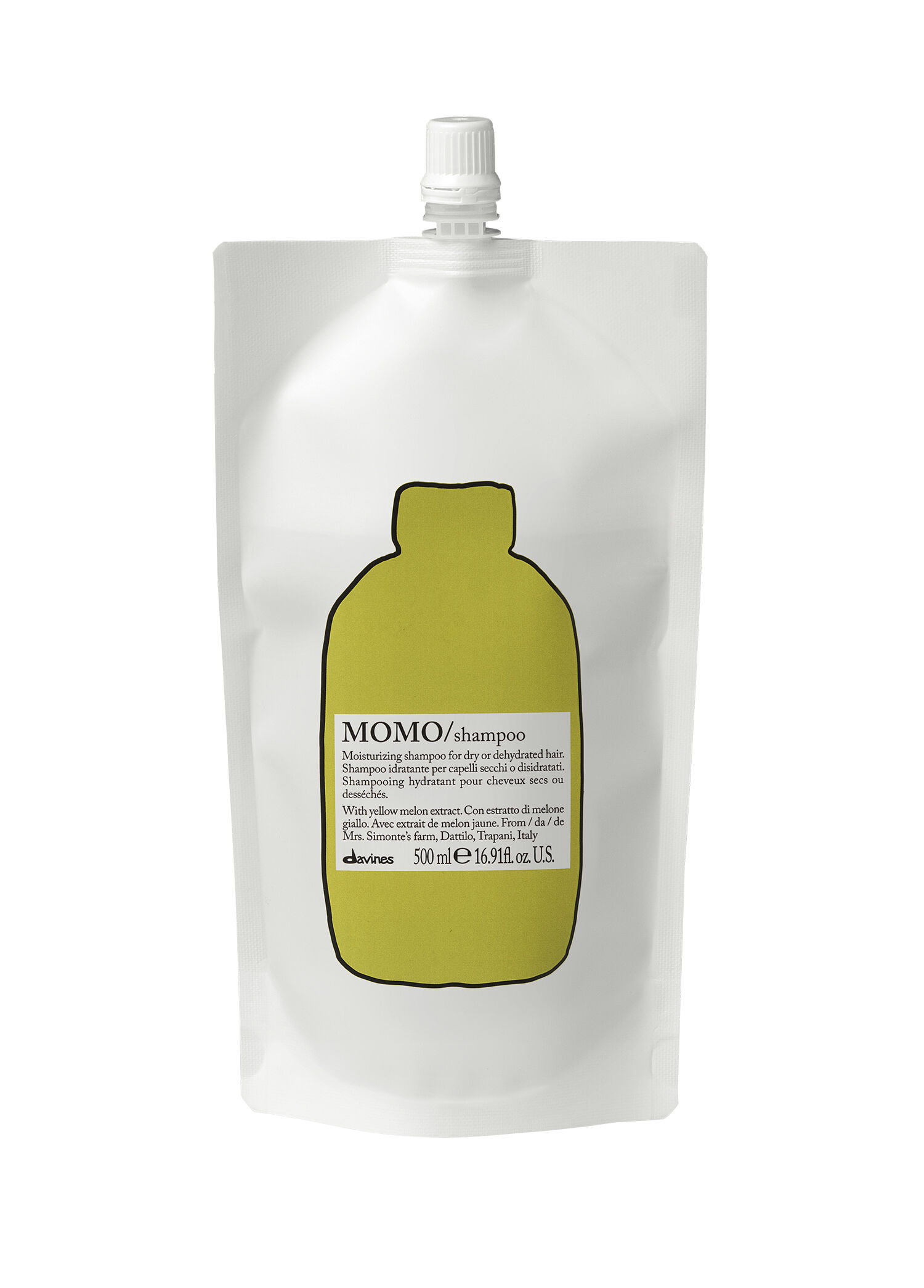 Momo Shampoo Refill Kuru ve Cansız Saçlar için Nemlendirici Şampuan 500 ml