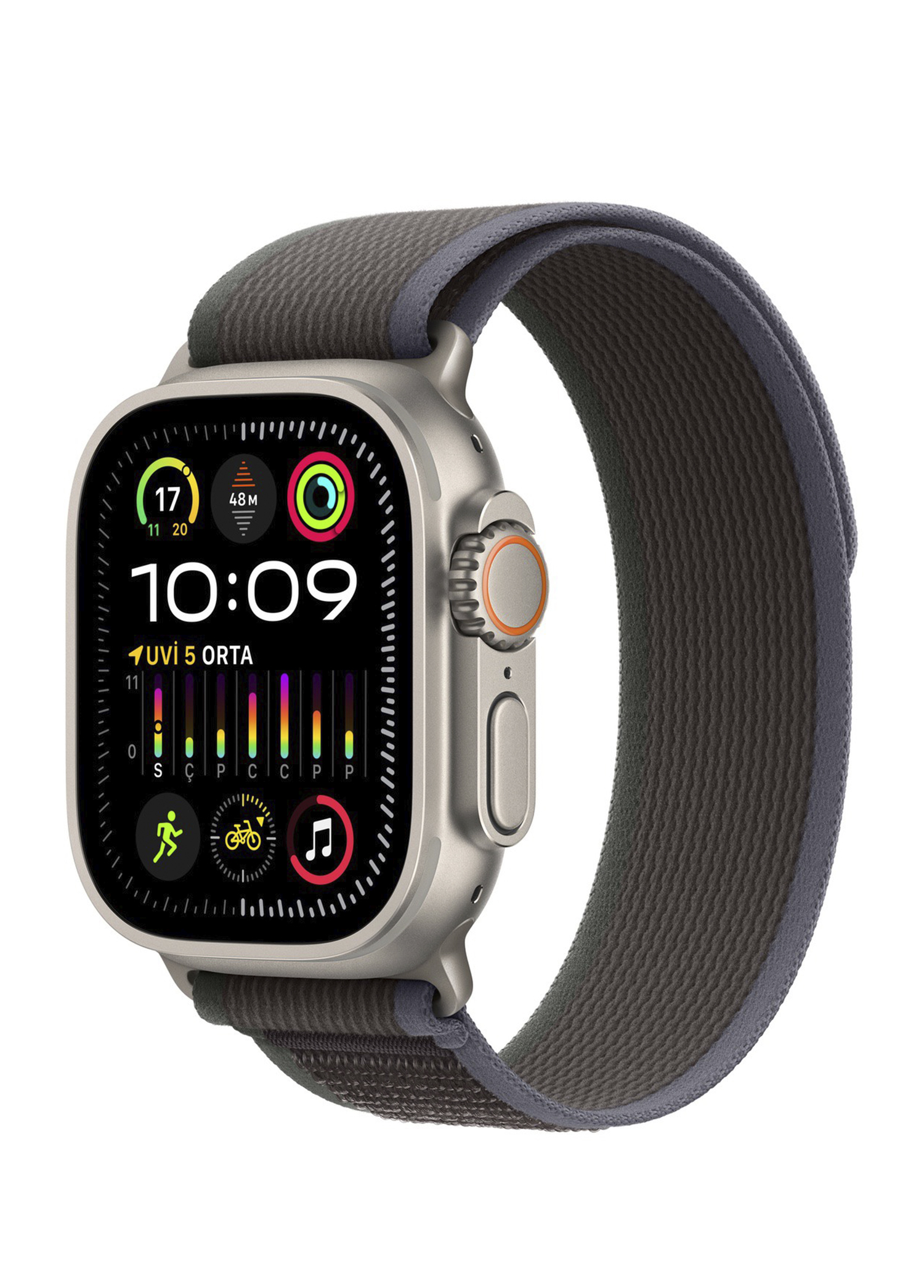 Watch Ultra 2 GPS + Cellular 49mm Titanyum Kasa ve Mavi Trail Loop Akıllı Saat