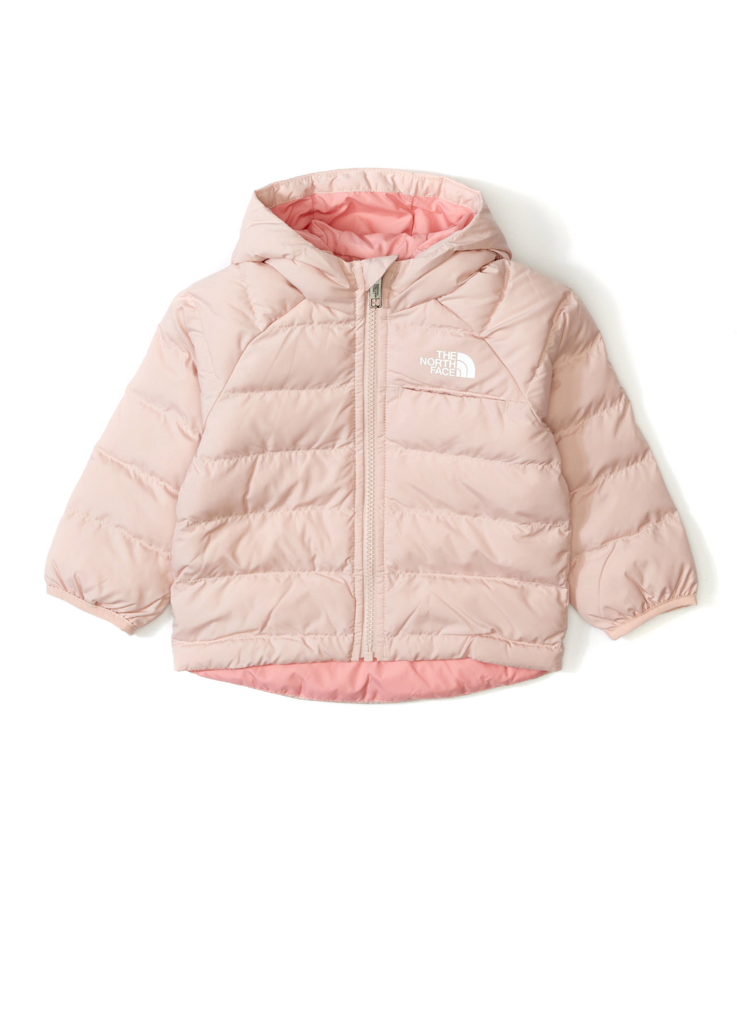 Pembe Kapüşonlu Unisex Çocuk Mont