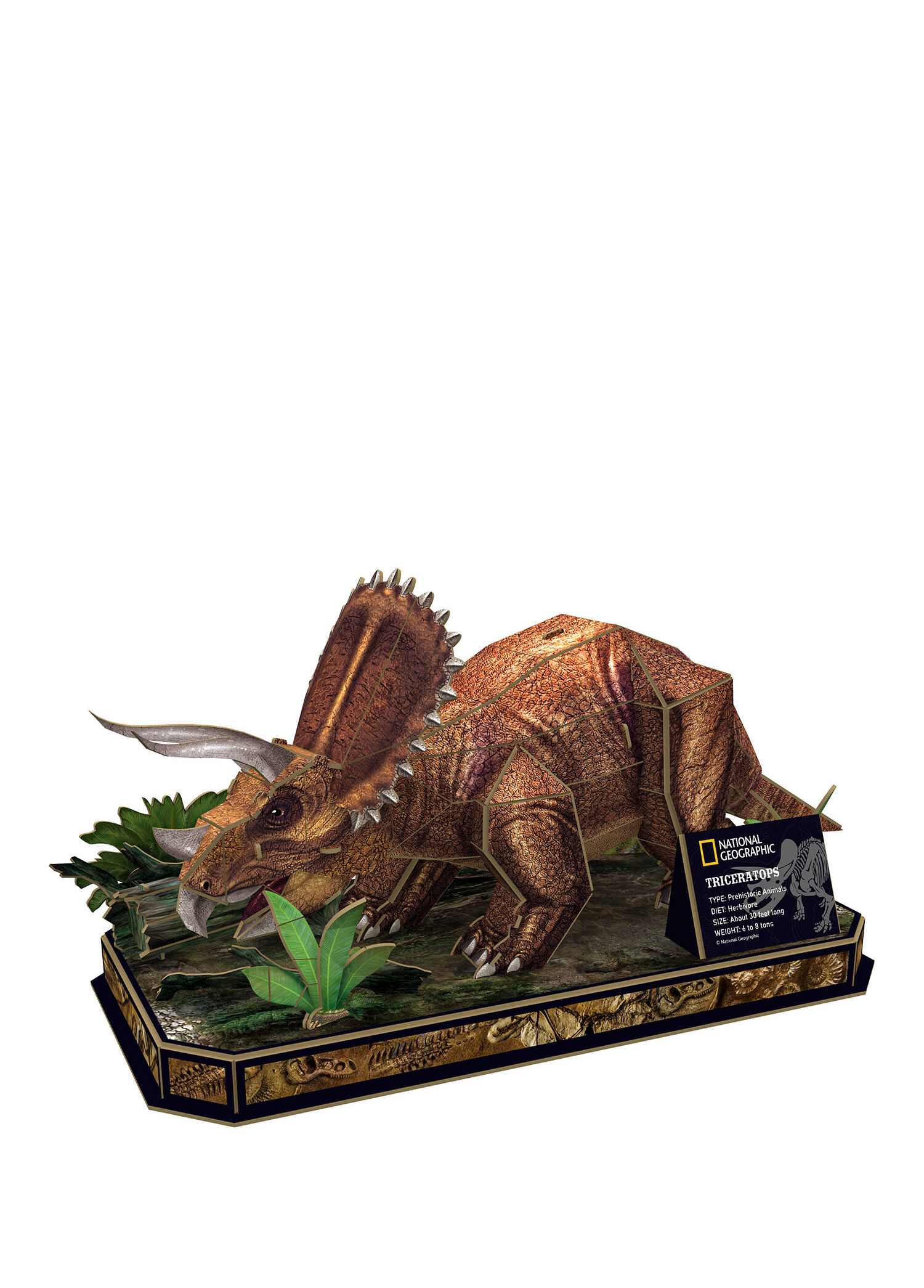 National Geographic Triceratops 44 Parça Çocuk 3D Puzzle DS1052h