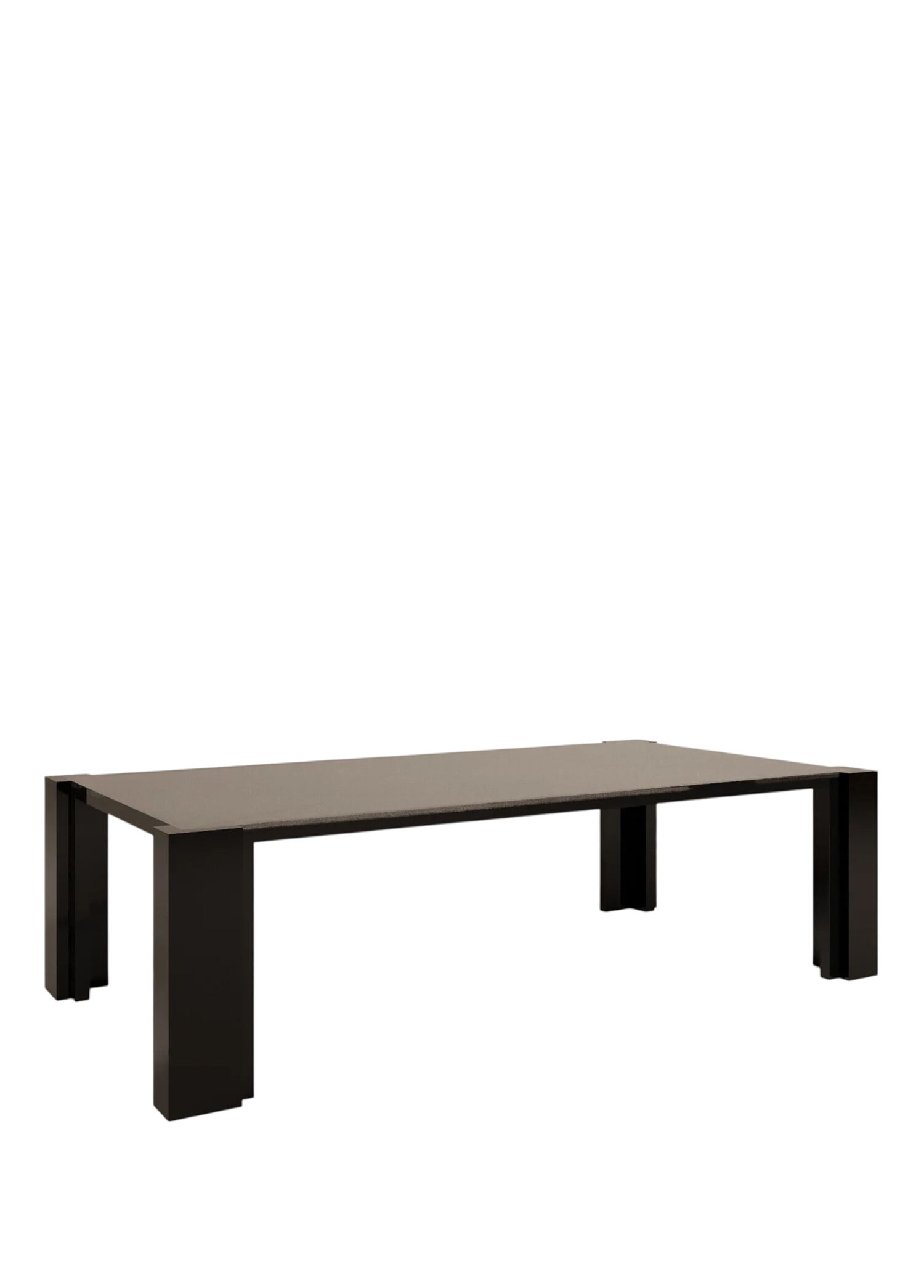 De Stijl Siyah Ahşap Orta Sehpa