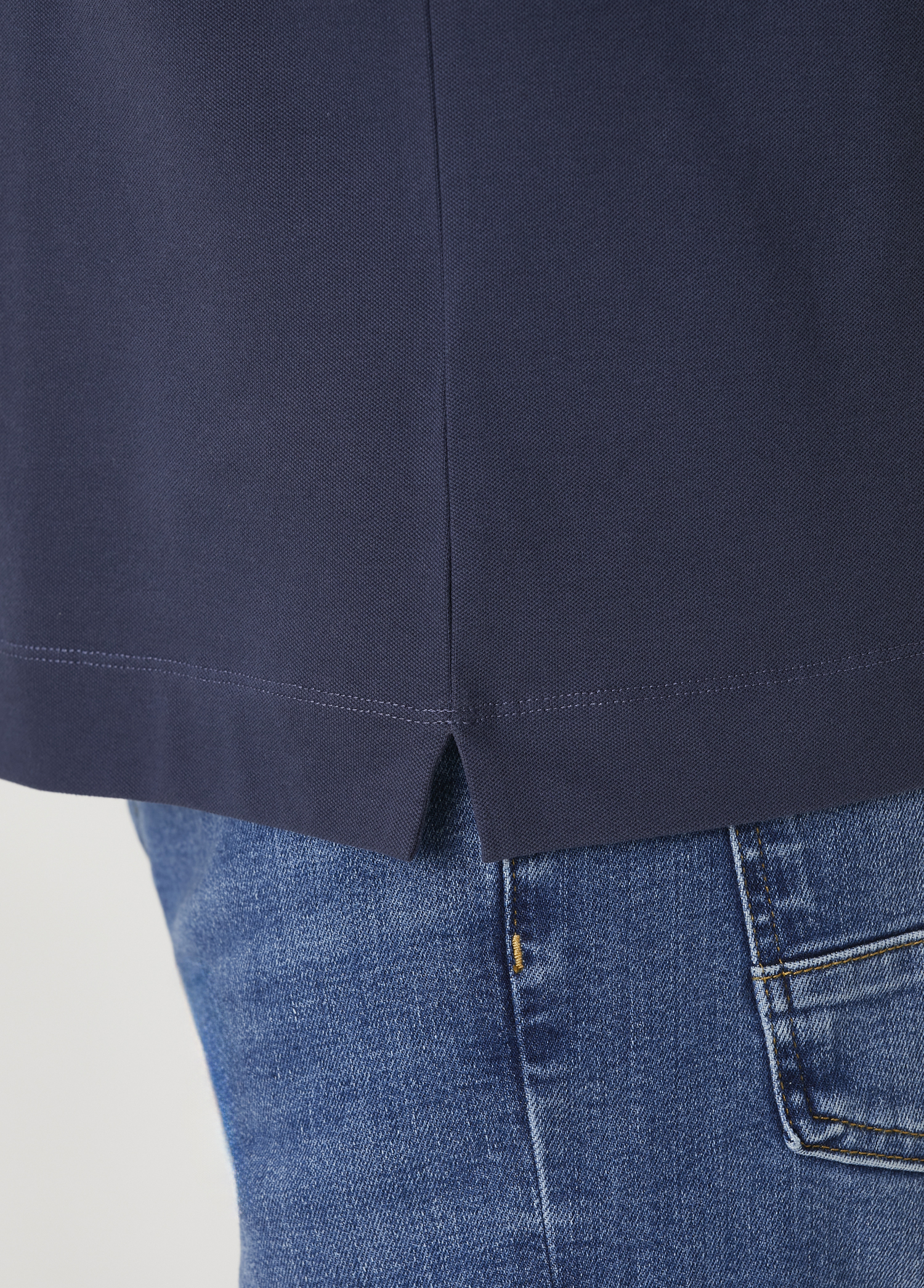 Lacivert Şerit Detaylı Polo T-shirt_6