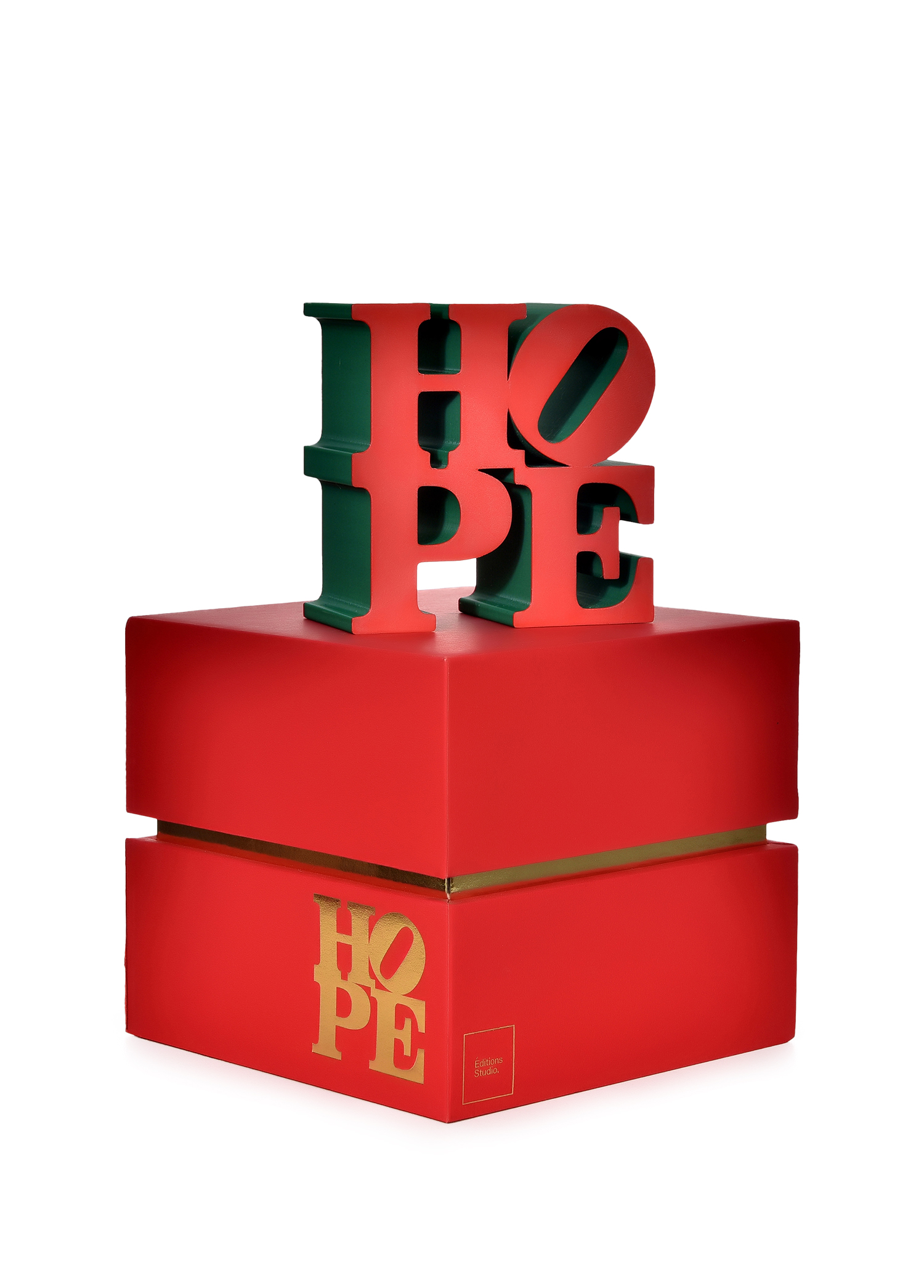 Robert Indiana Hope Small Yeşil Kırmızı Heykel