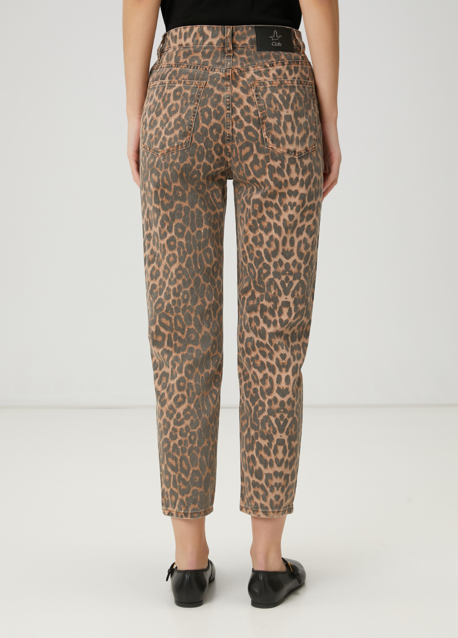 Mom Fit Leopar Desenli Jean Pantolon_3