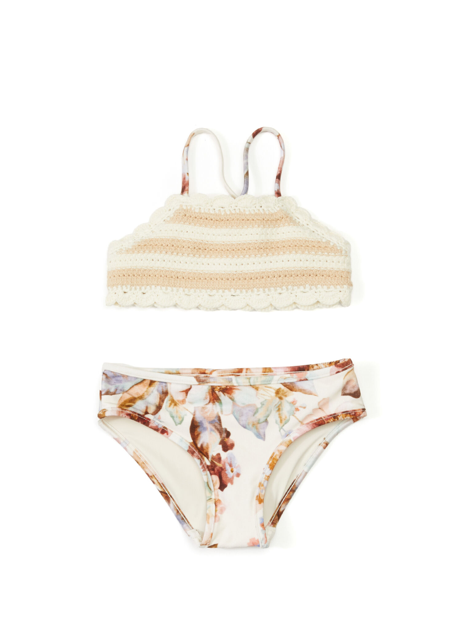 Desenli Kız Çocuk Bikini Takımı