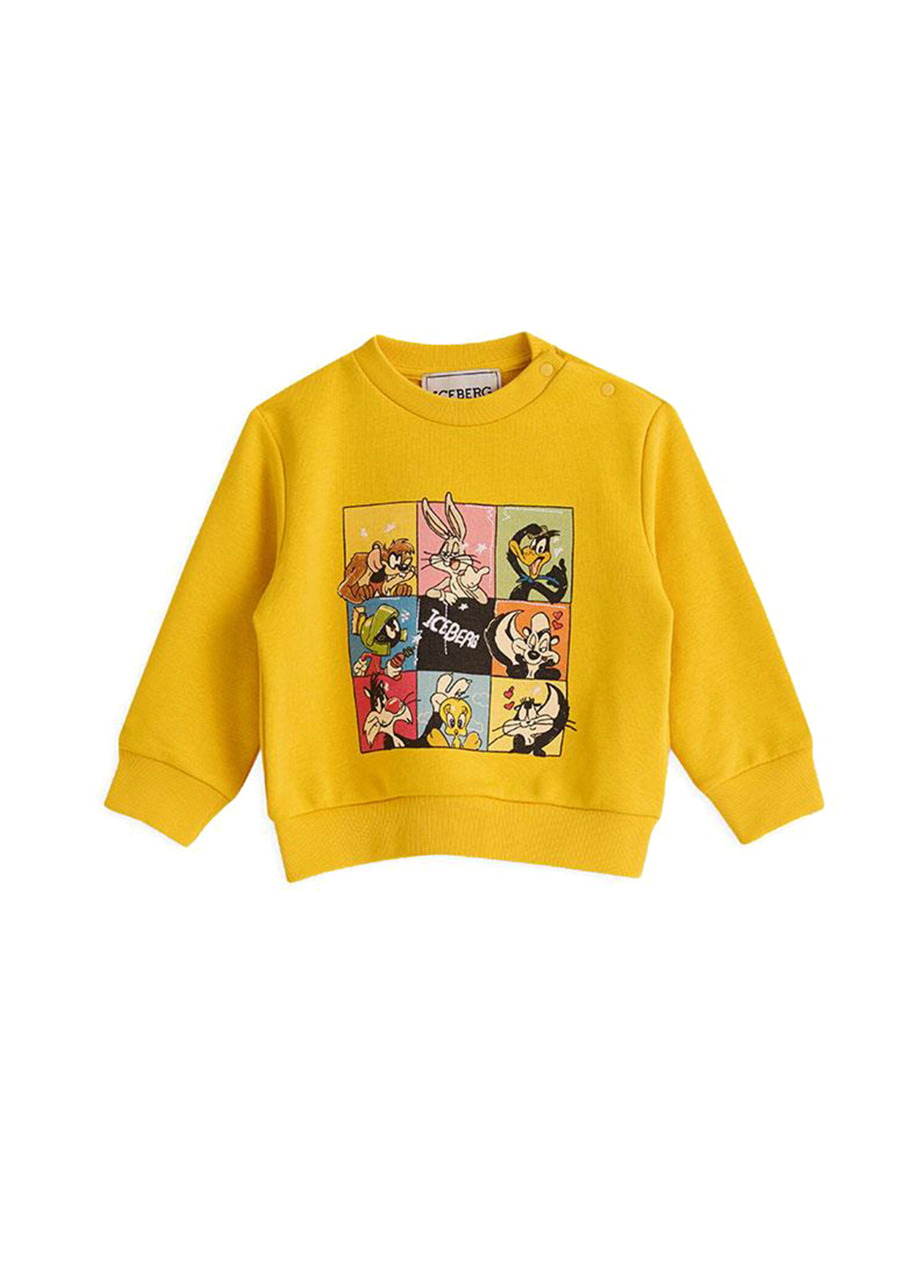 Sarı Pamuklu Uzun Kollu Erkek Bebek Sweatshirt
