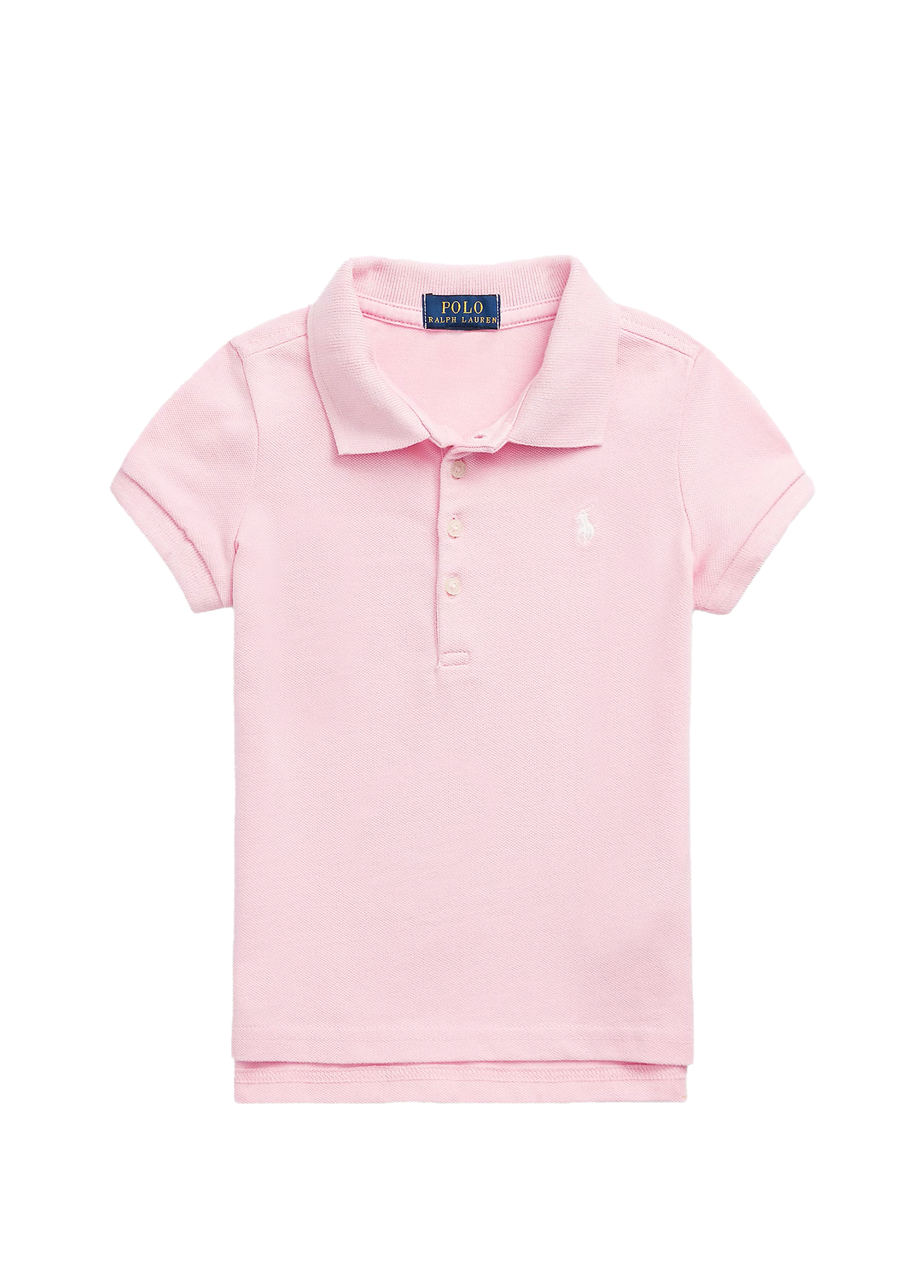 Pembe Polo Yaka Unisex Çocuk T-shirt