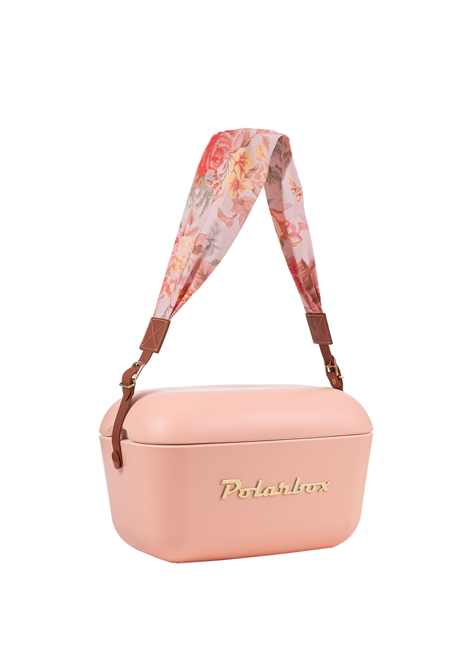 Prinkstyle Flower Classic Deri Kayışlı Coral Gold Edition Soğuk ve Sıcak Tutucu Thermo Çanta 20 lt