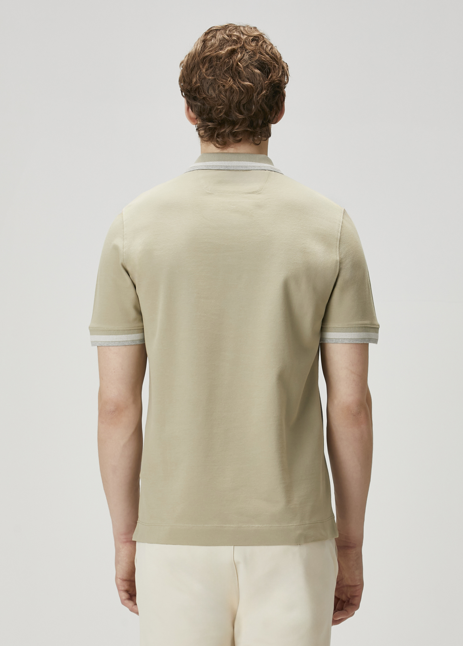 Açık Haki Polo Yaka T-shirt_4