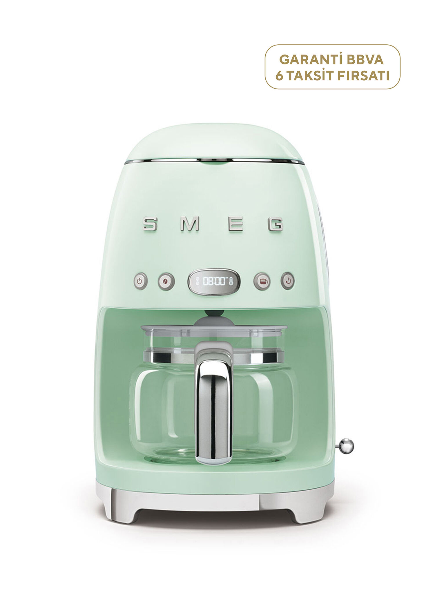 50's Style Pastel Yeşil Filtre Kahve Makinesi