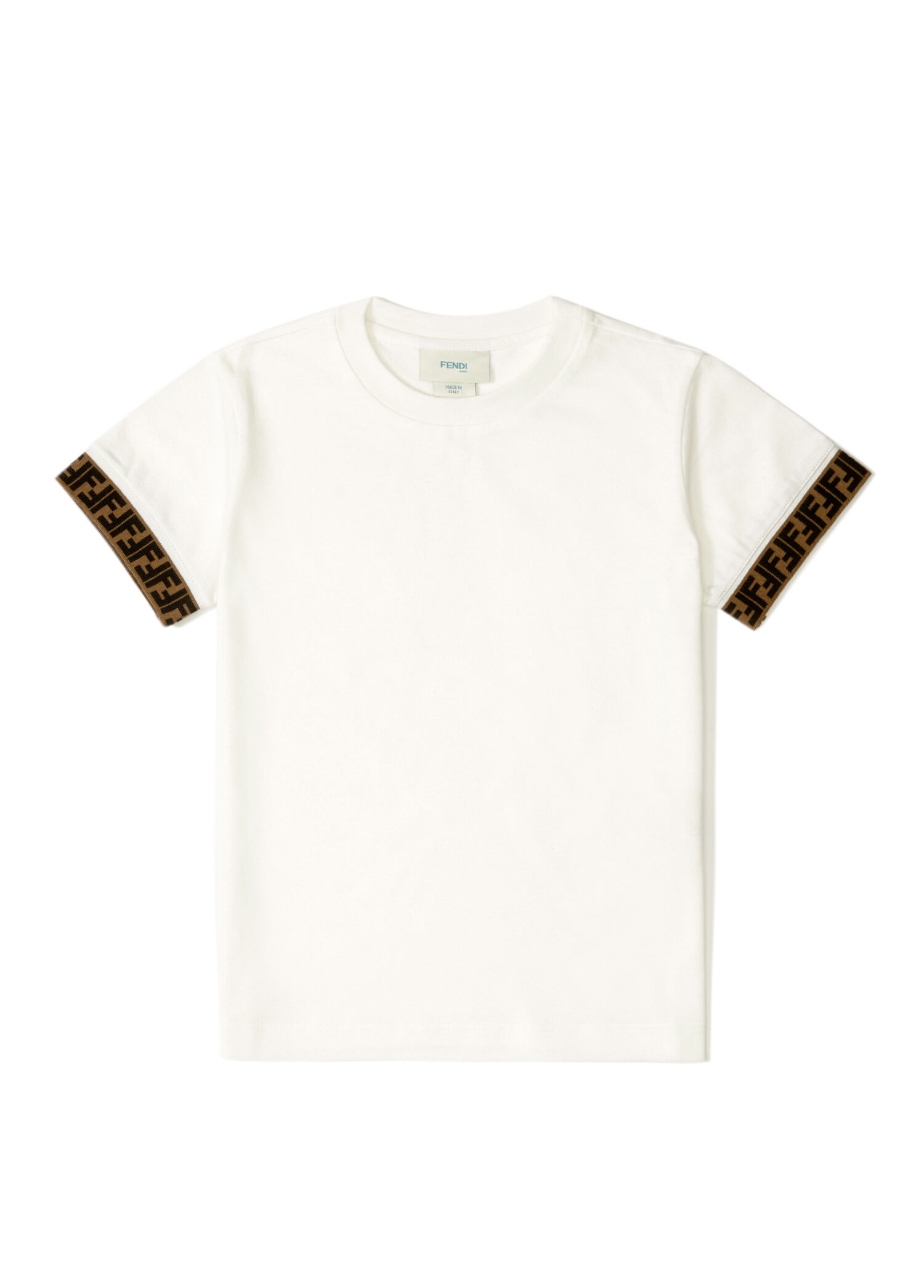 Beyaz Logo Detaylı Unisex Çocuk T-shirt