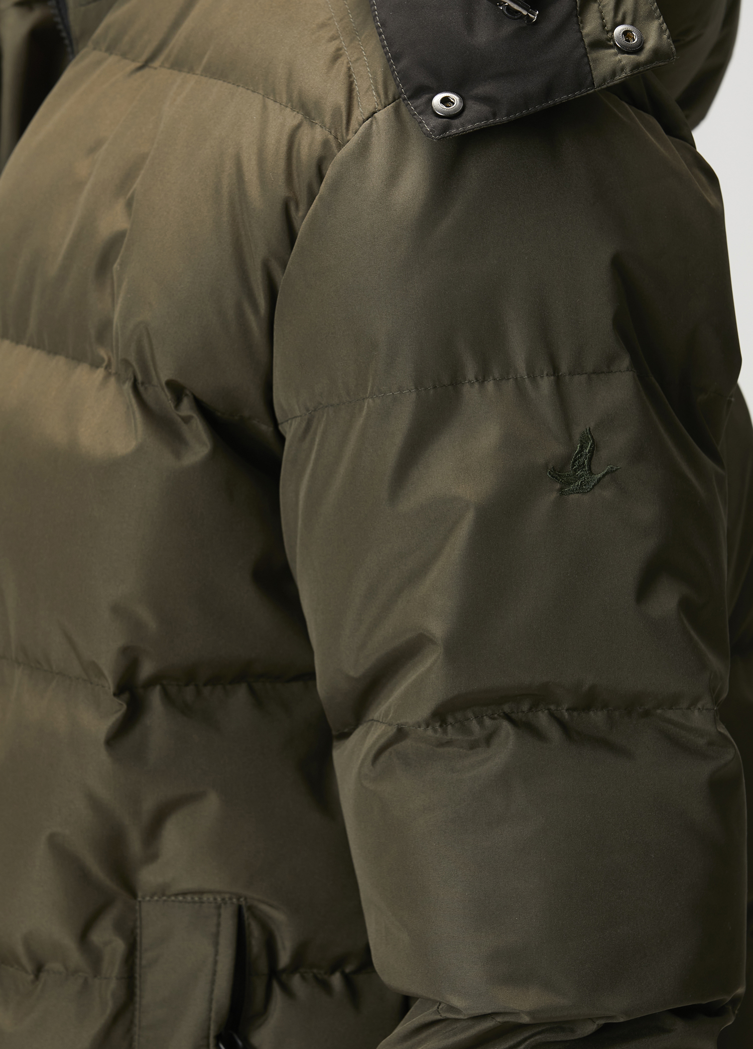 Haki Kapüşonlu Puff Mont_7