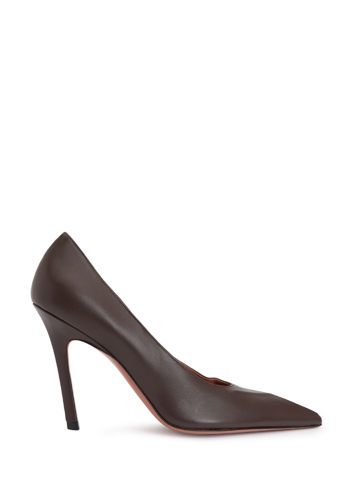 Christine Kahverengi Deri Stiletto