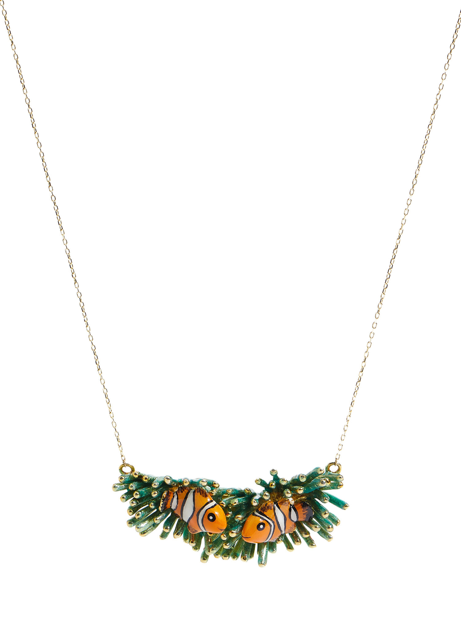 Fish Detailed Women's Gold Necklace