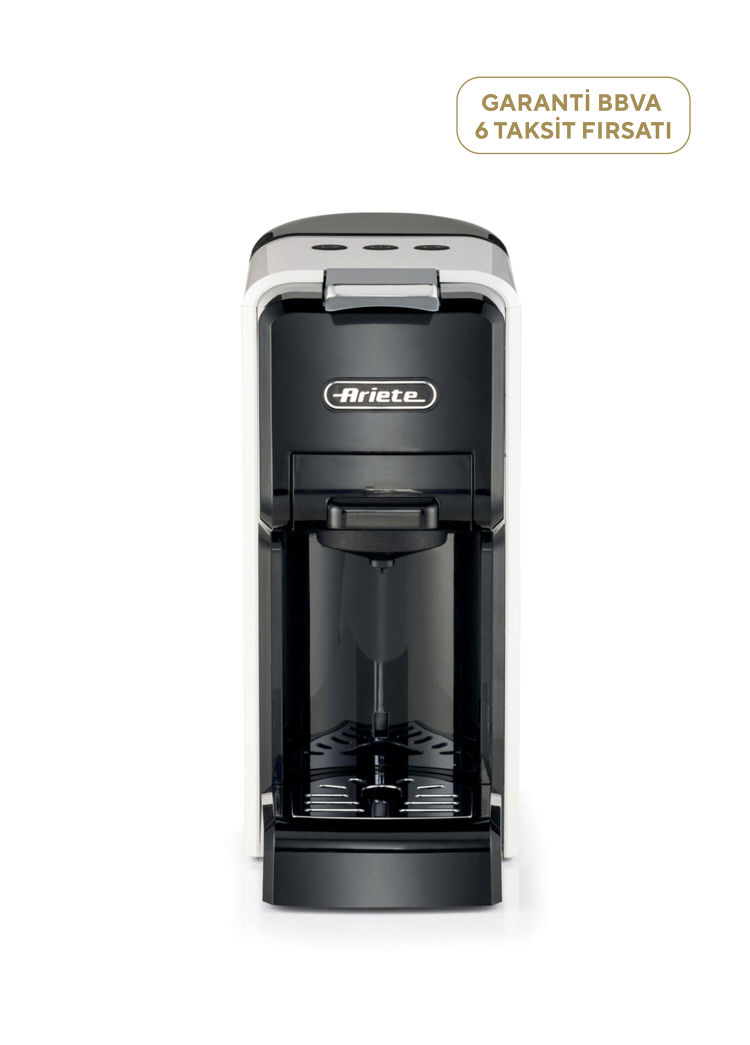 Çok Fonksiyonlu Kapsül Pod ve Öğütülmüş Kahve 4in1 Siyah Espresso Makinesi