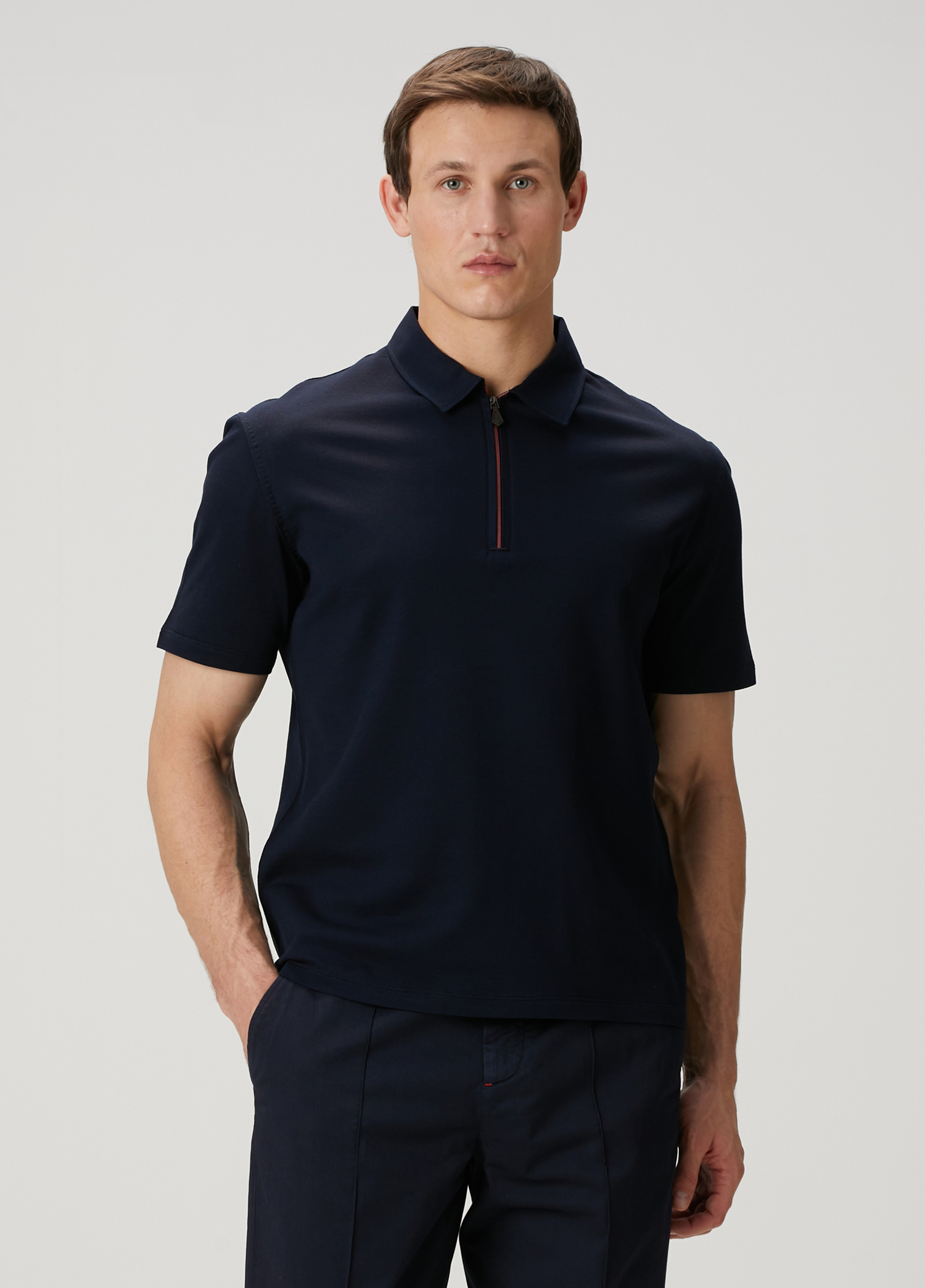 Lacivert Polo Yaka T-shirt