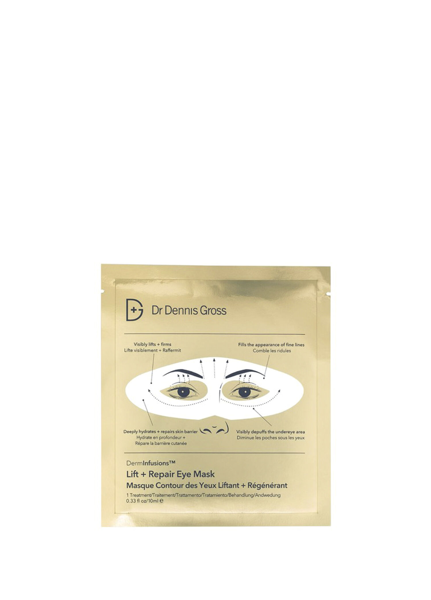 DermInfusions™ Sıkılaştırıcı ve Onarıcı Kağıt Göz Maskesi