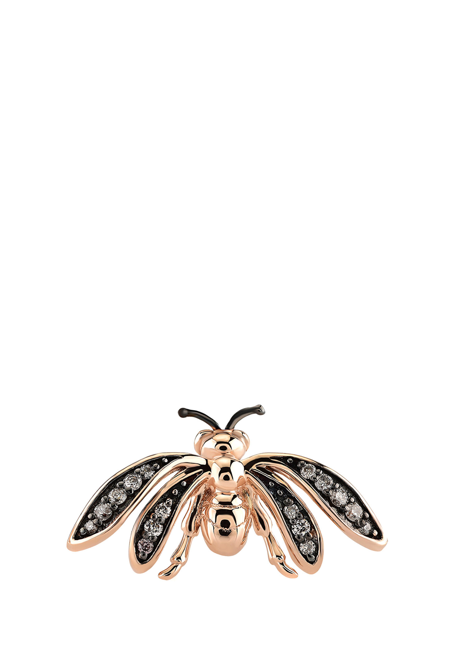Wasp Pırlantalı Kadın Altın Tekli Küpe