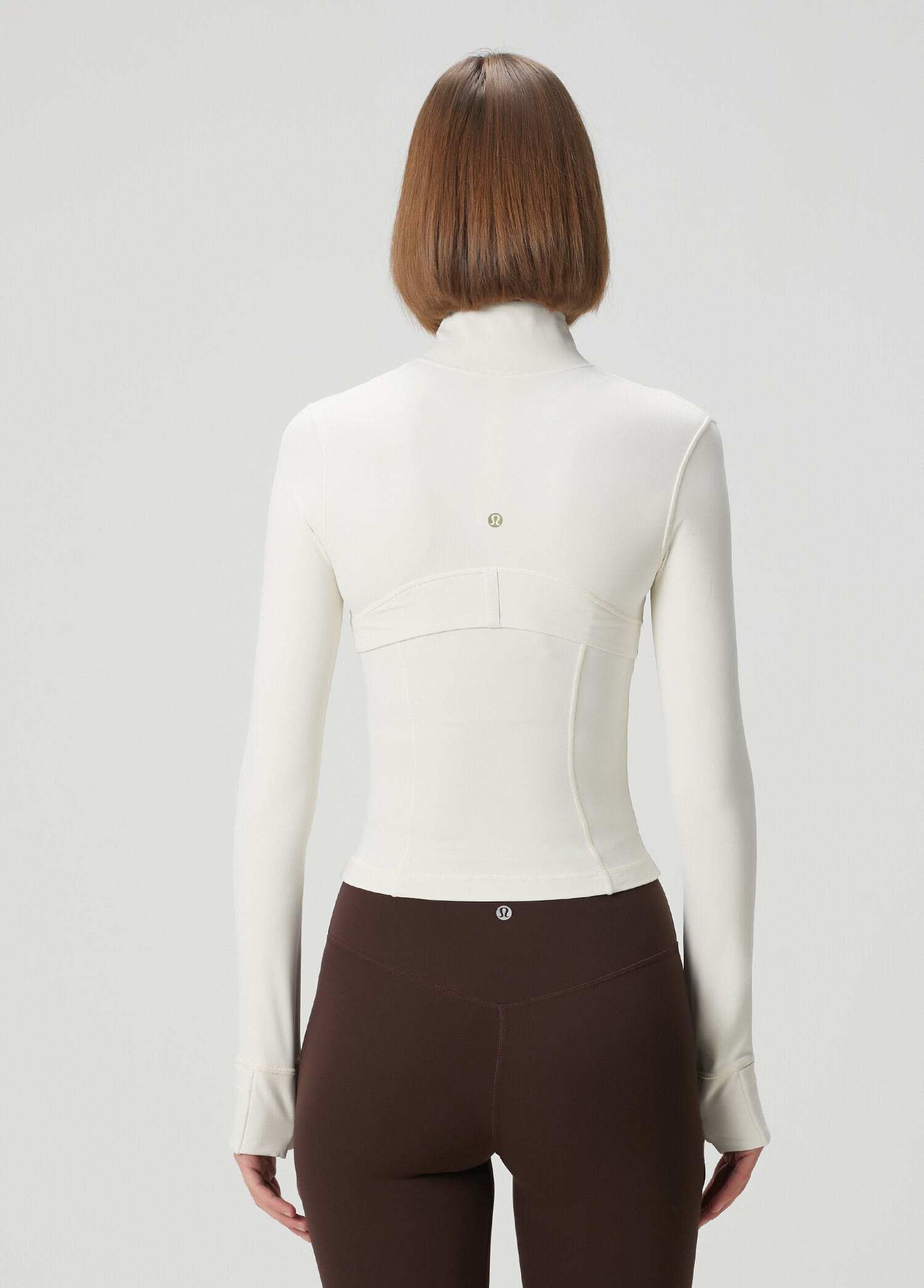 新品未使用lululemon Define クロップリブNulu アイボリー 4 lululemon - Define Nulu Ivory Crop Jacket