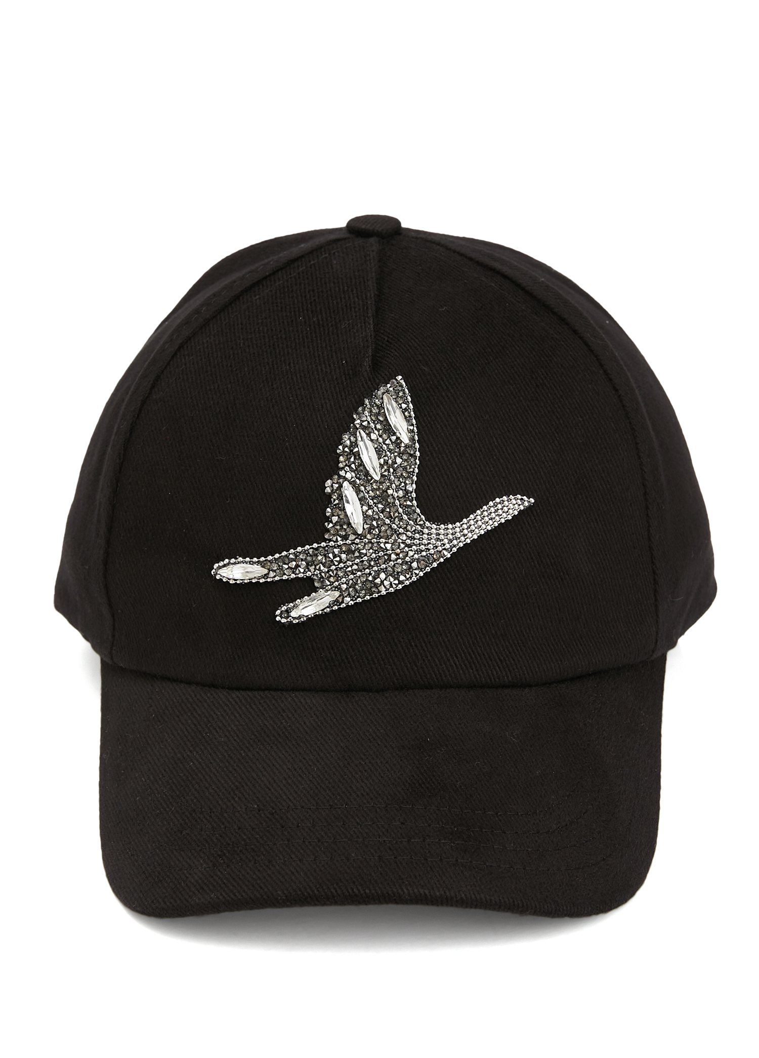 Siyah Logo Detaylı Kadın Şapka_1