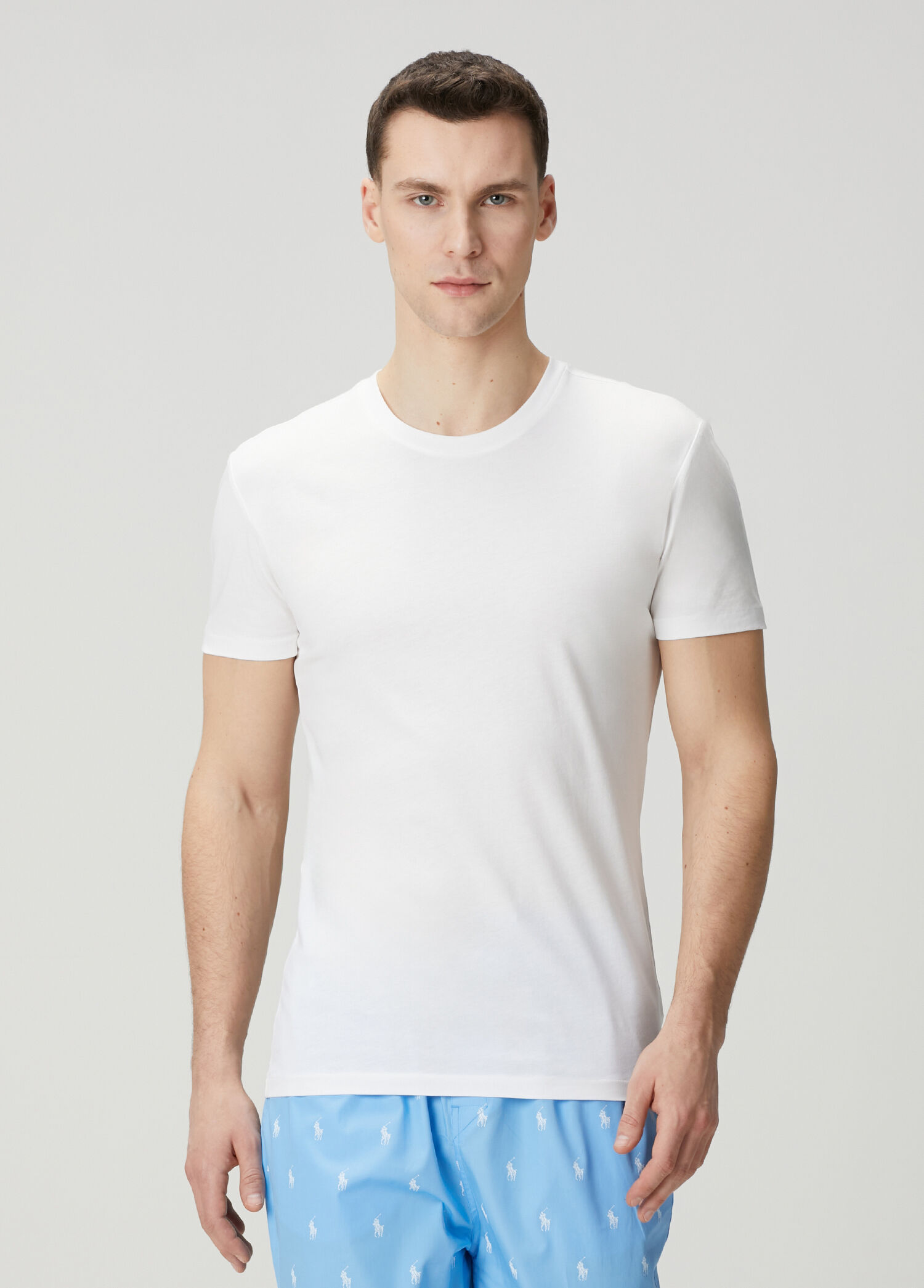 3lü Beyaz Tshirt Pijama Seti