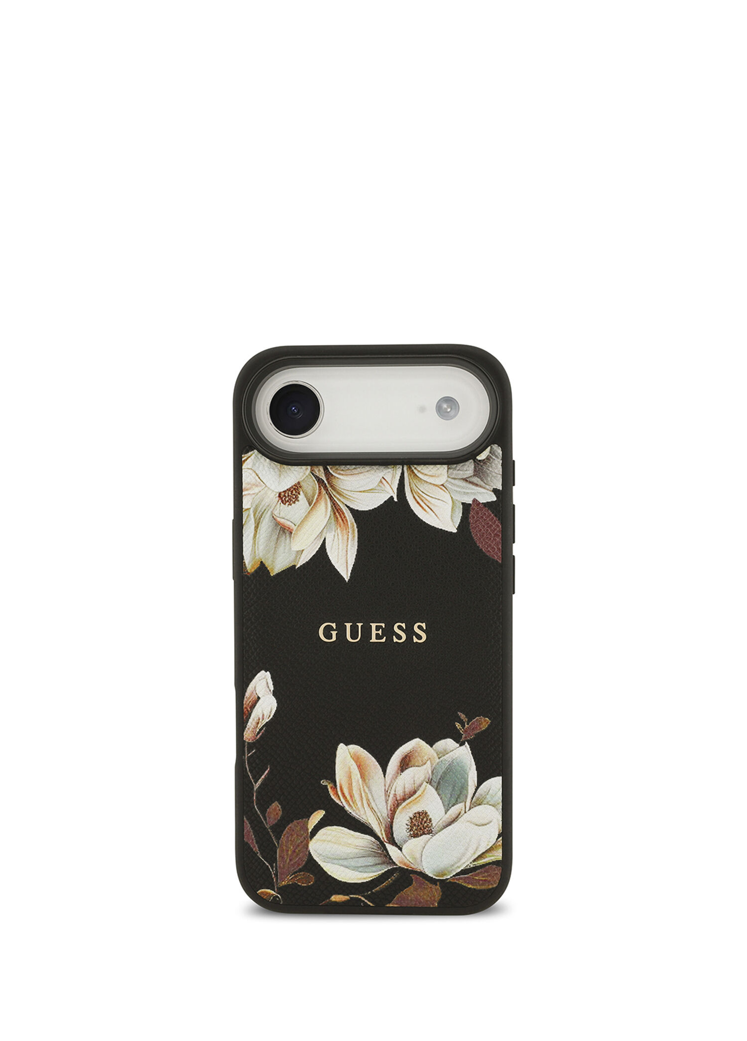 Floral Serisi iPhone 17 Air Taneli Çiçek Desenli Metal Logolu Magsafe Uyumlu Telefon Kılıfı