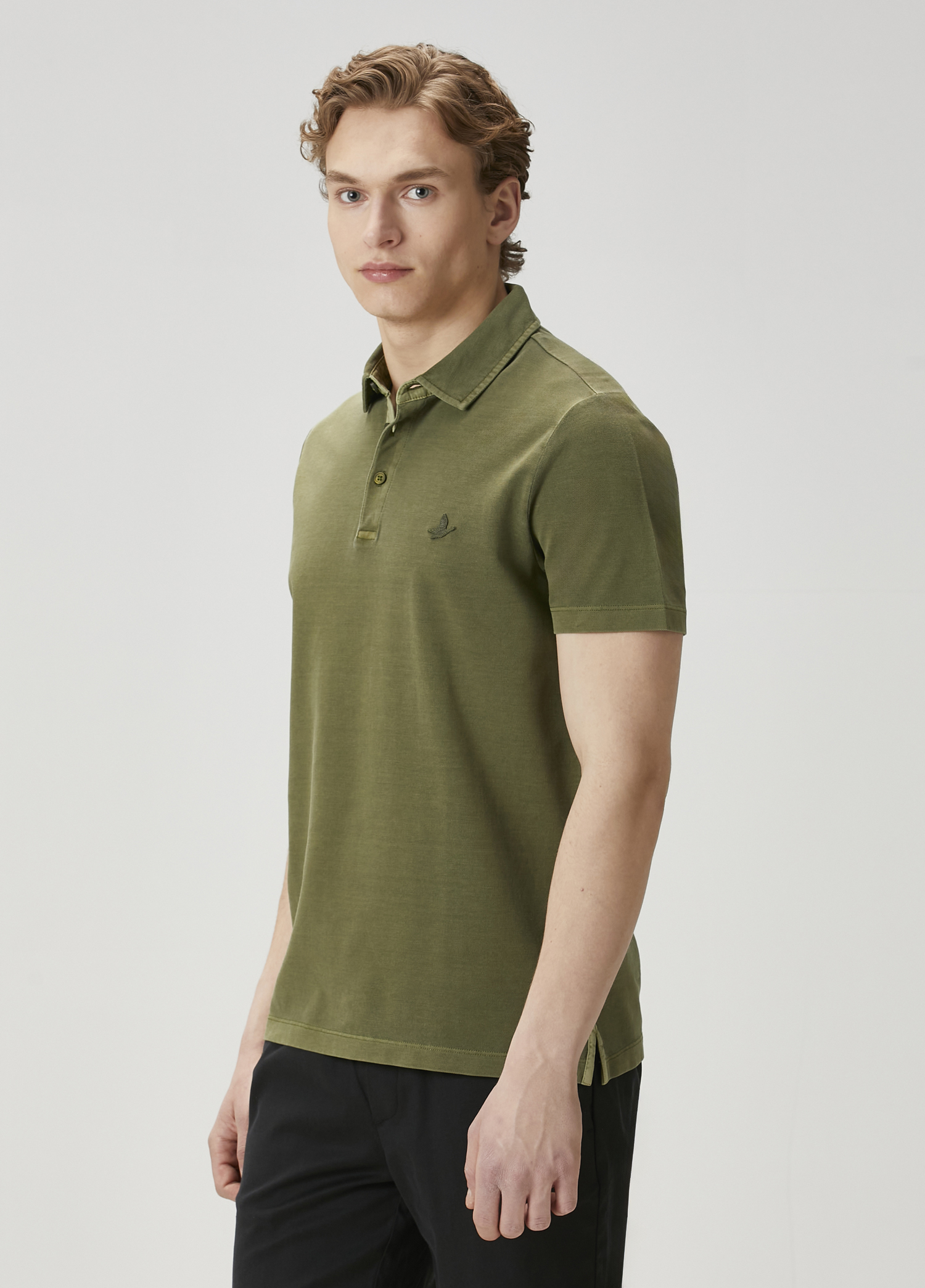 Comfort Fit Haki Polo T-shirt_3