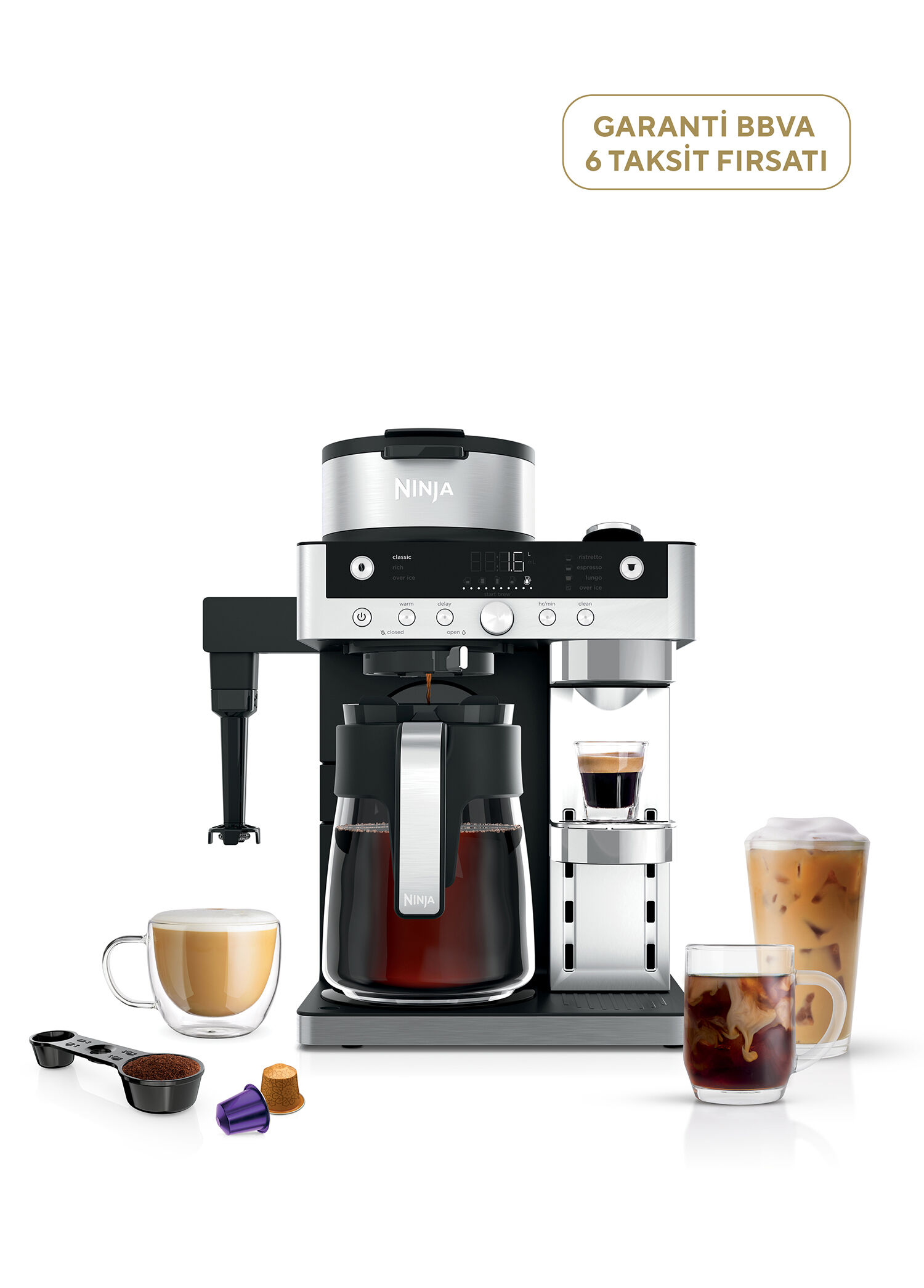 Ninja - Prestige Dualbrew Siyah Filtre ve Kapsül Kahve Makinesi