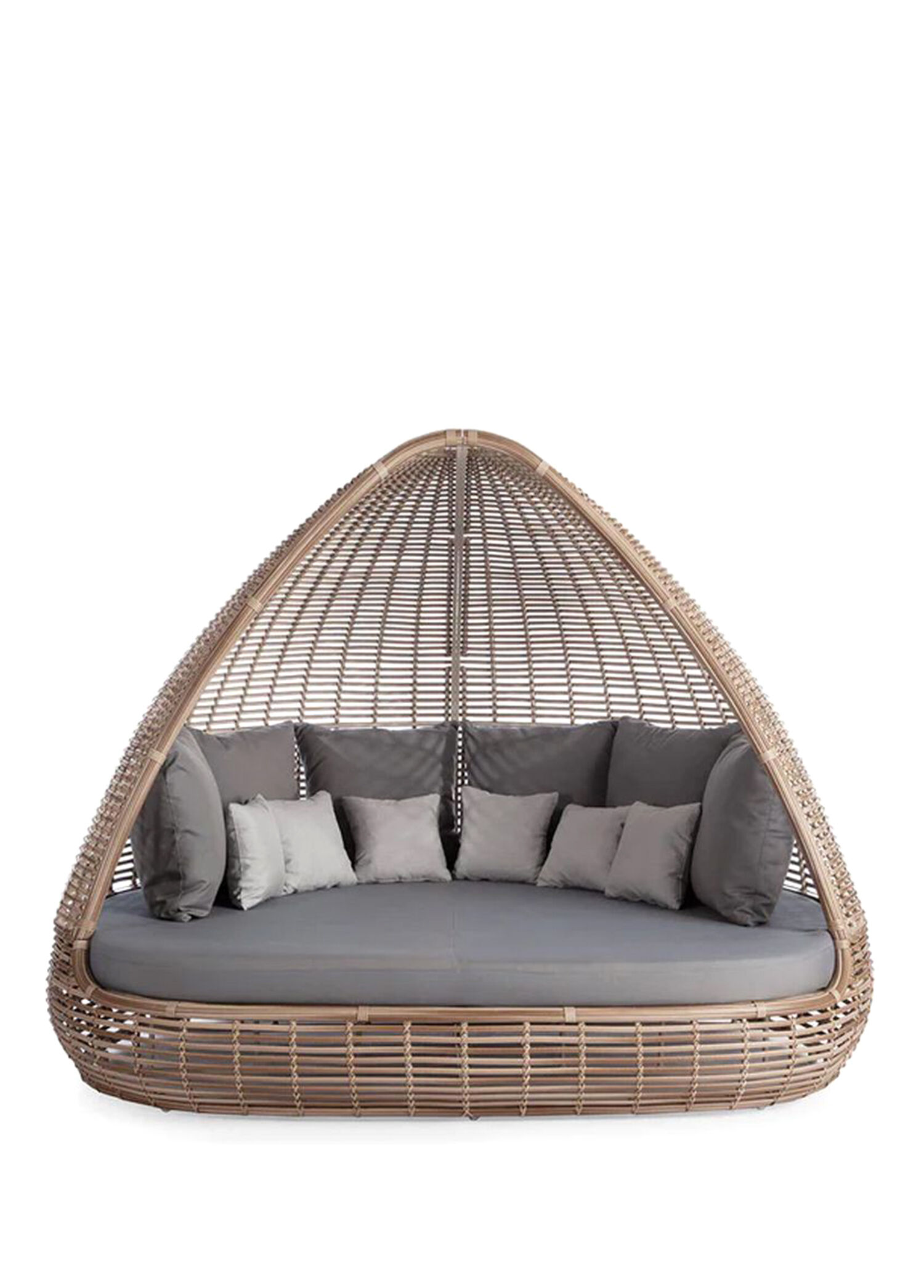 Shade Deniz Kabuğu Rattan Daybed Bahçe Koltuğu