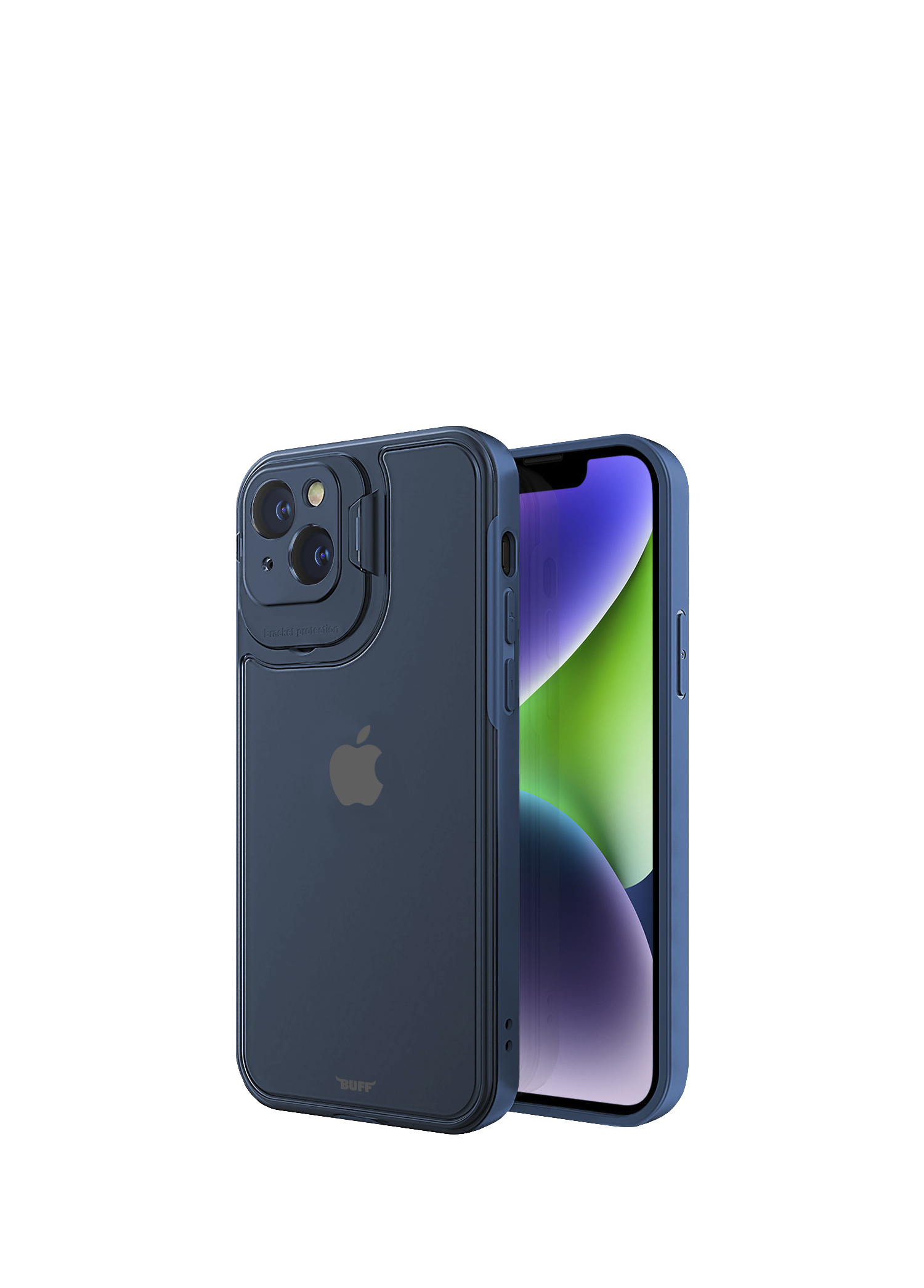 iPhone 14 Plus Hybrid Corner Blue Plastik Kılıf