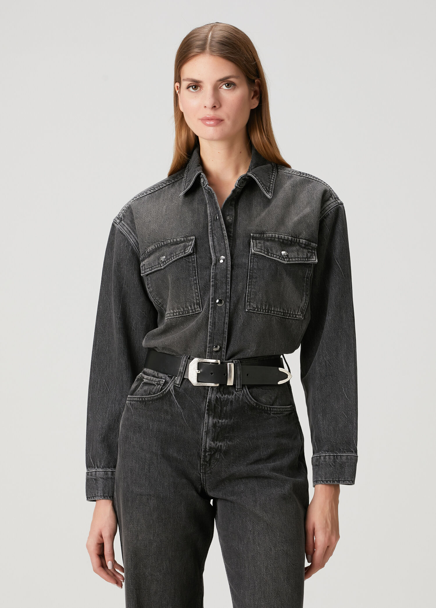 Siyah Denim Gömlek