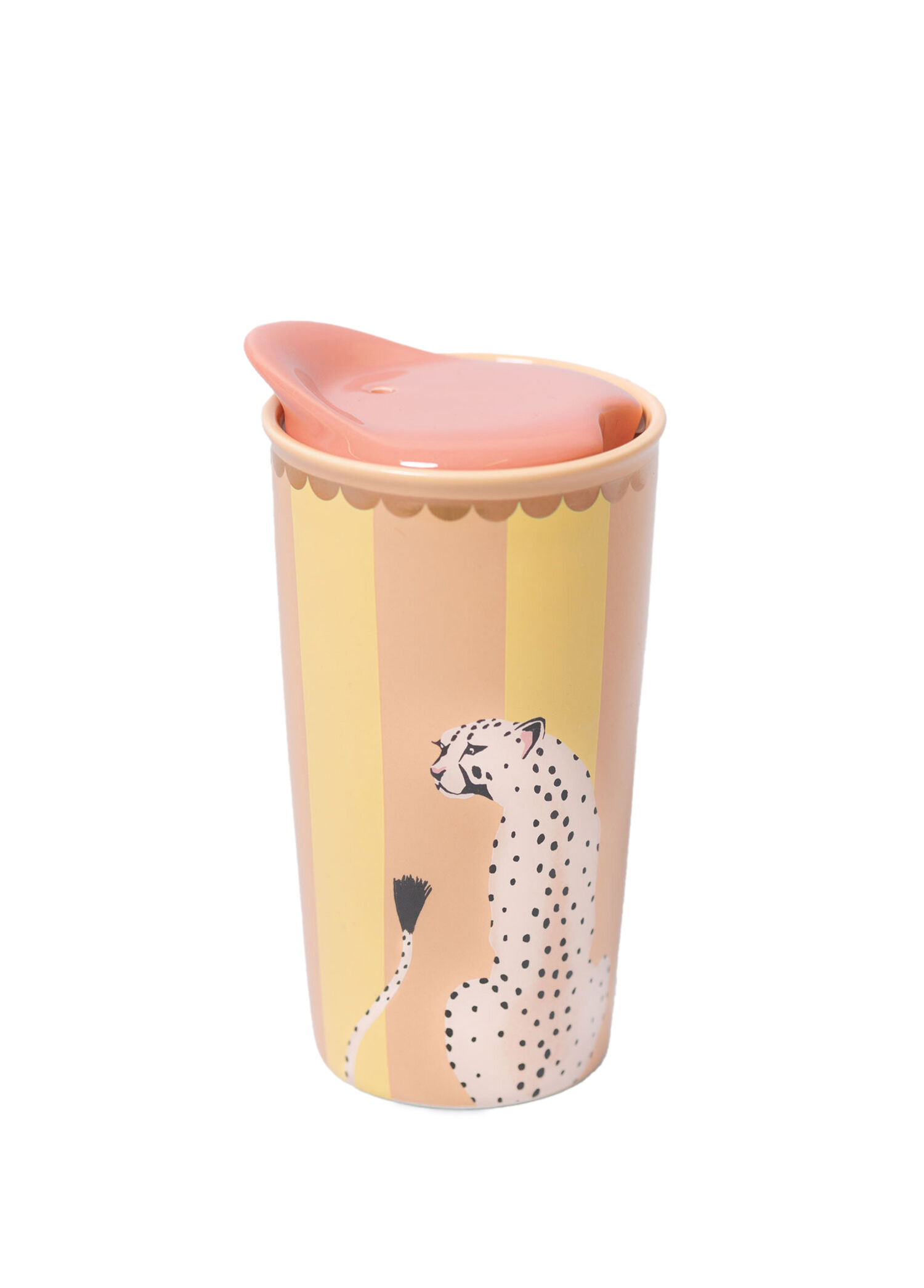 Animals Pembe Porselen Kupa