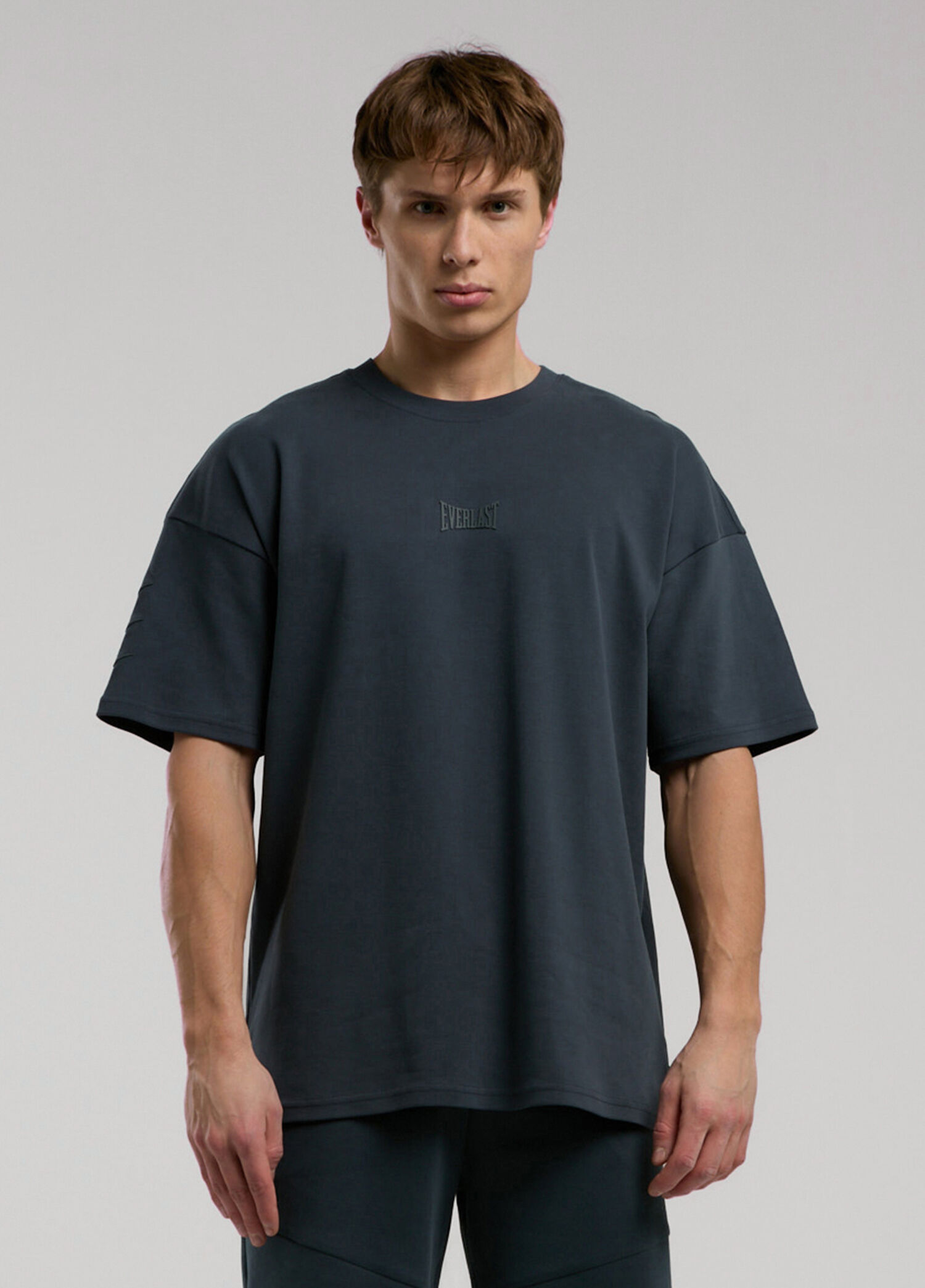 Ever Relaxed Antrasit Kısa Kollu Oversize Erkek T-Shirt