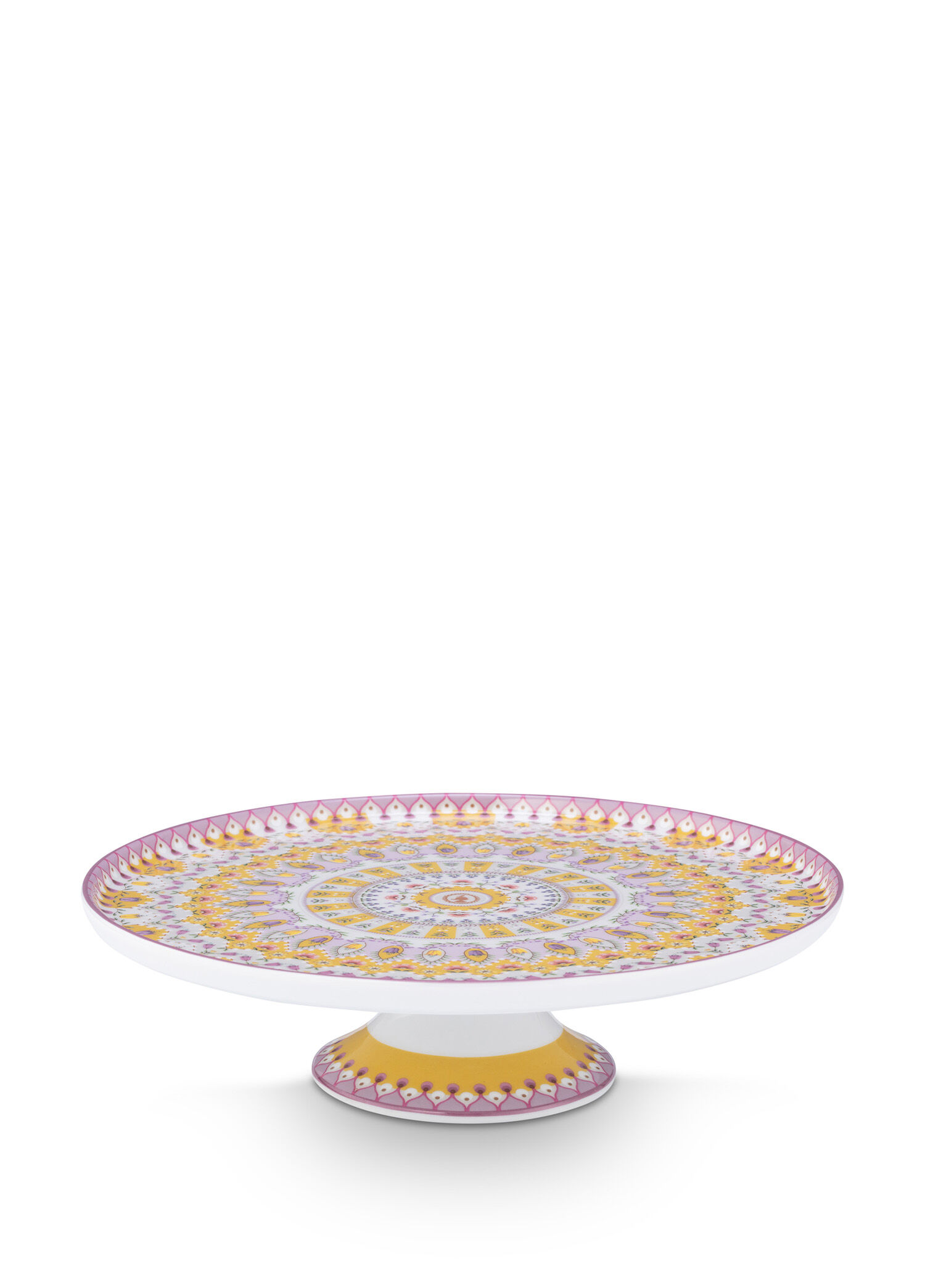 Lily & Lotus Sarı Mini Porselen Kek Standı