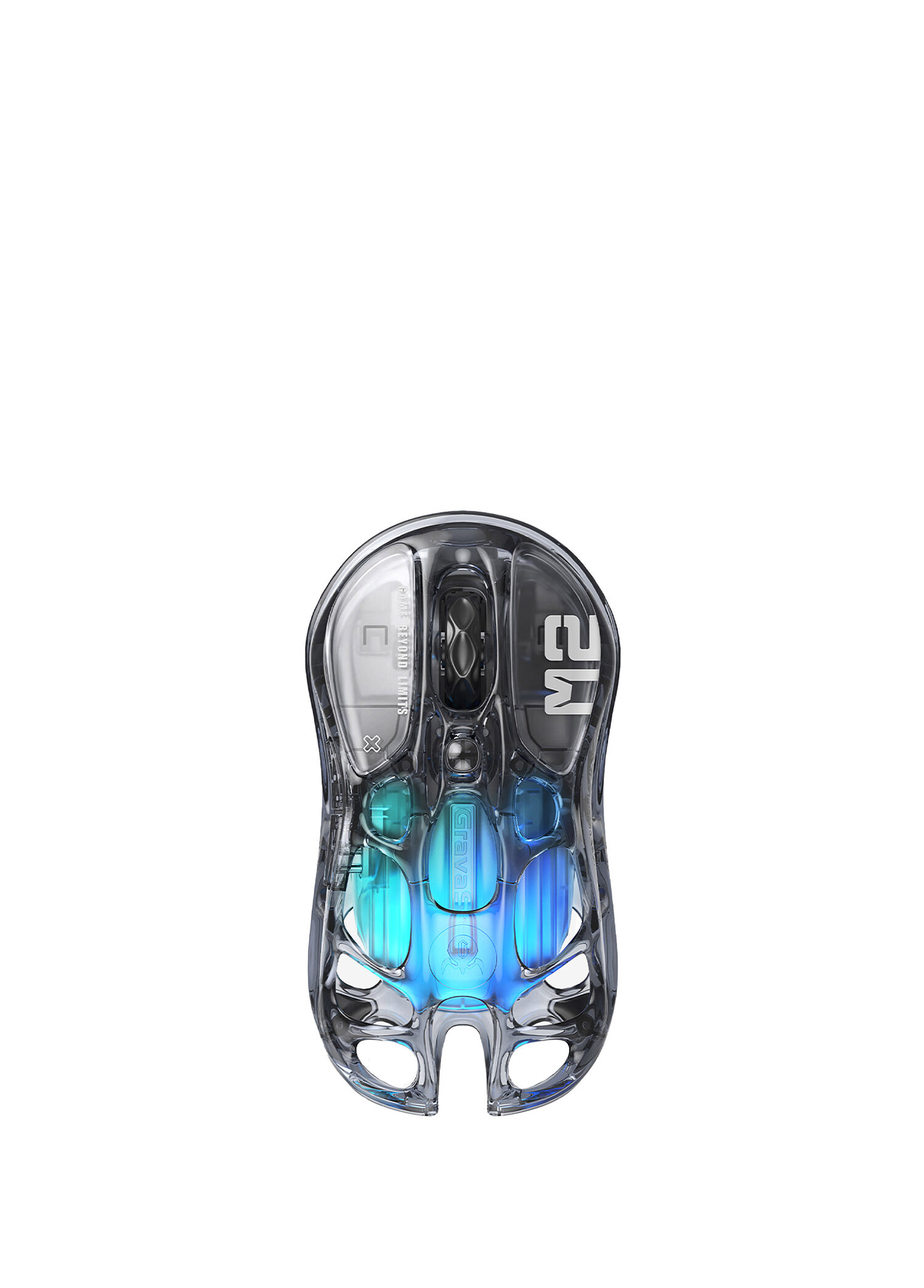 Mercury M2 RGB 26K DPI Şeffaf Siyah Kablosuz Optik Gaming Mouse