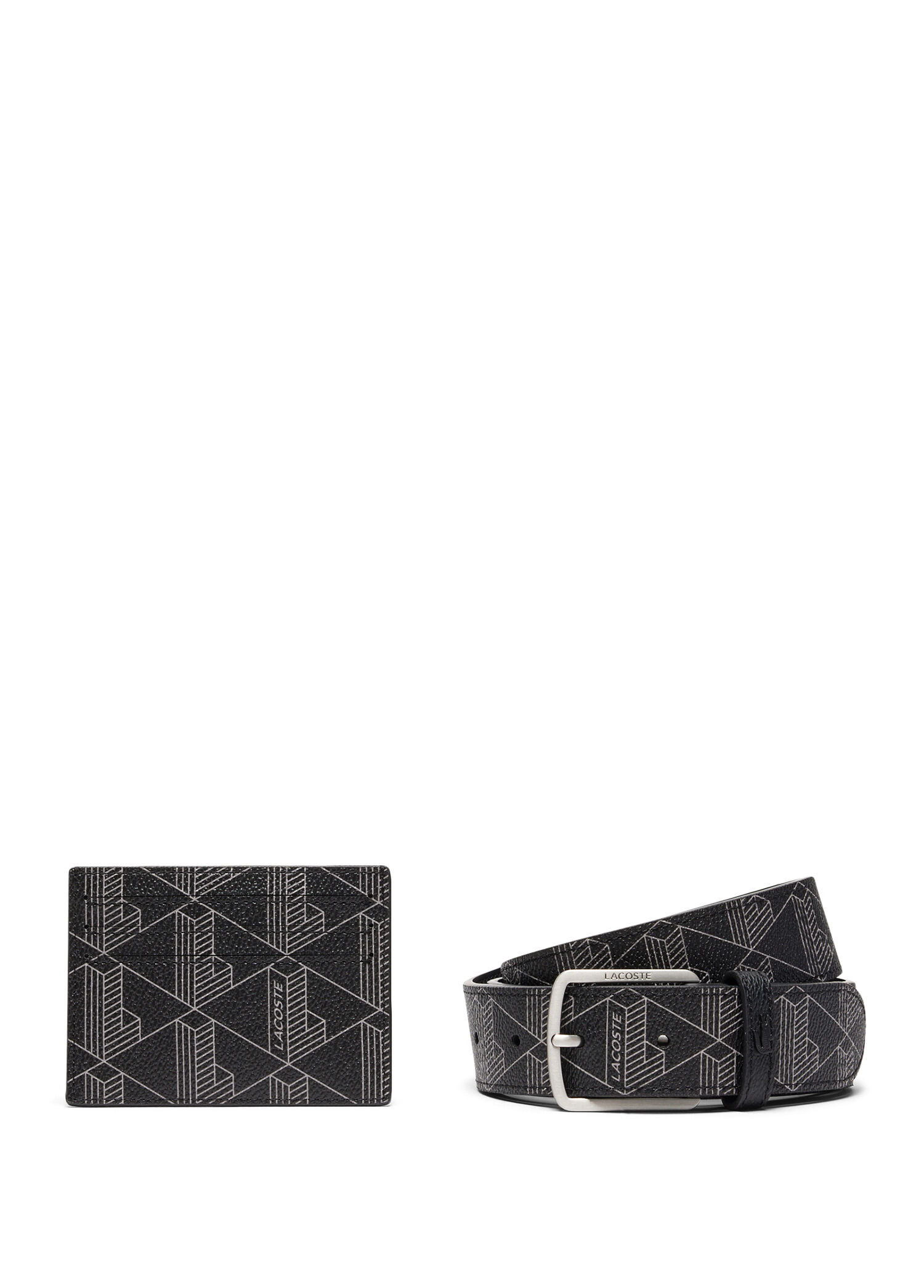 The Blend Monogram Gri 2'li Erkek Kemer ve Kartlık