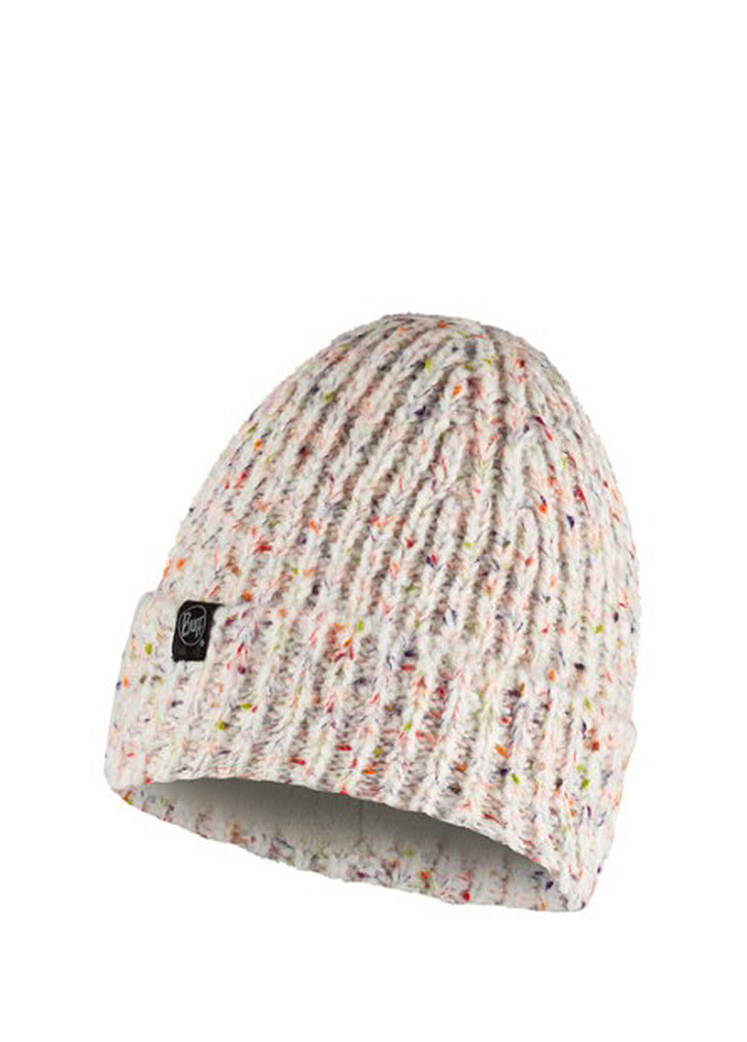 Knitted Fleece Hat Kim White Kadın Bere