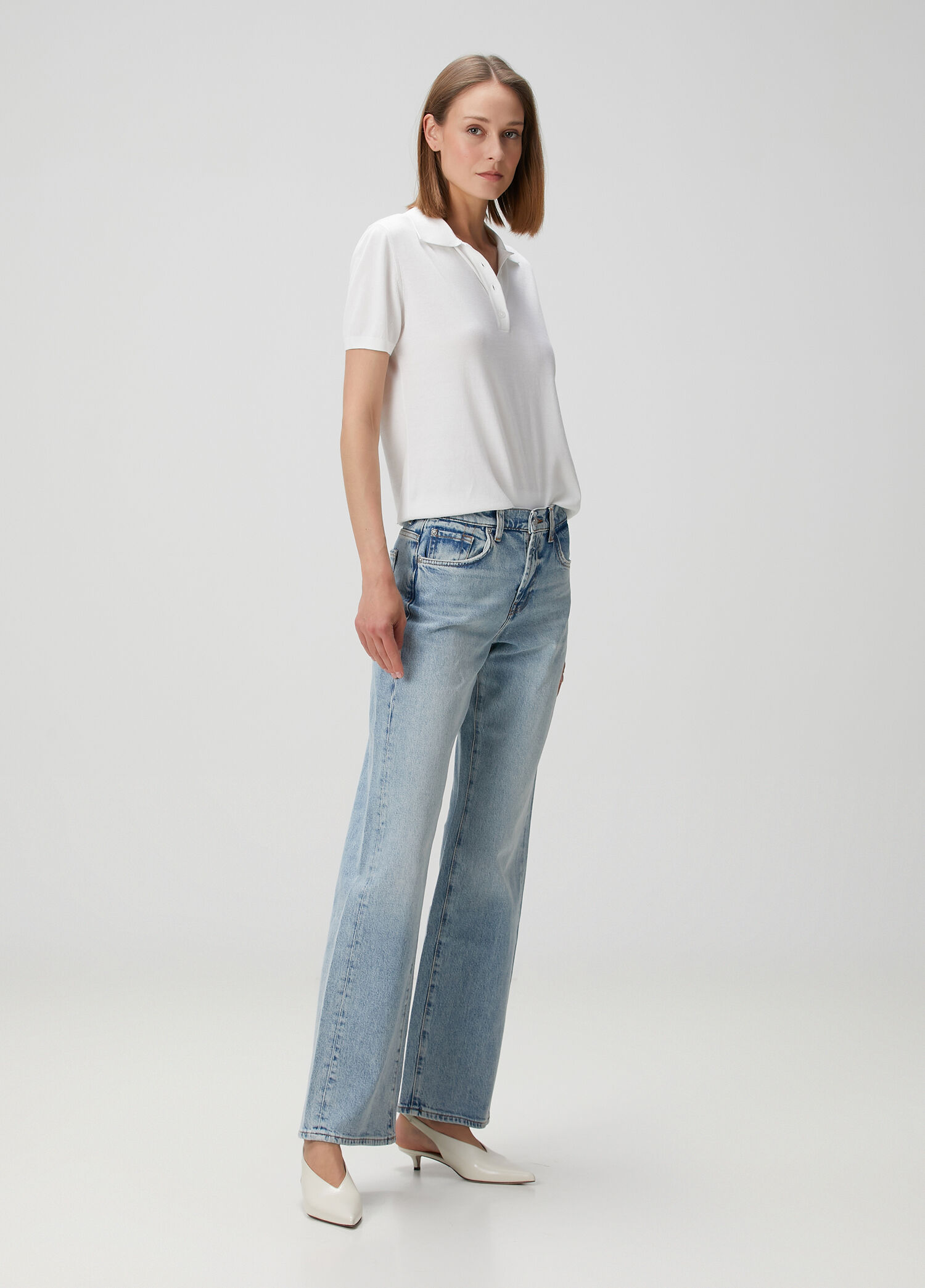Tess Açık Mavi Straight Leg Jean Pantolon
