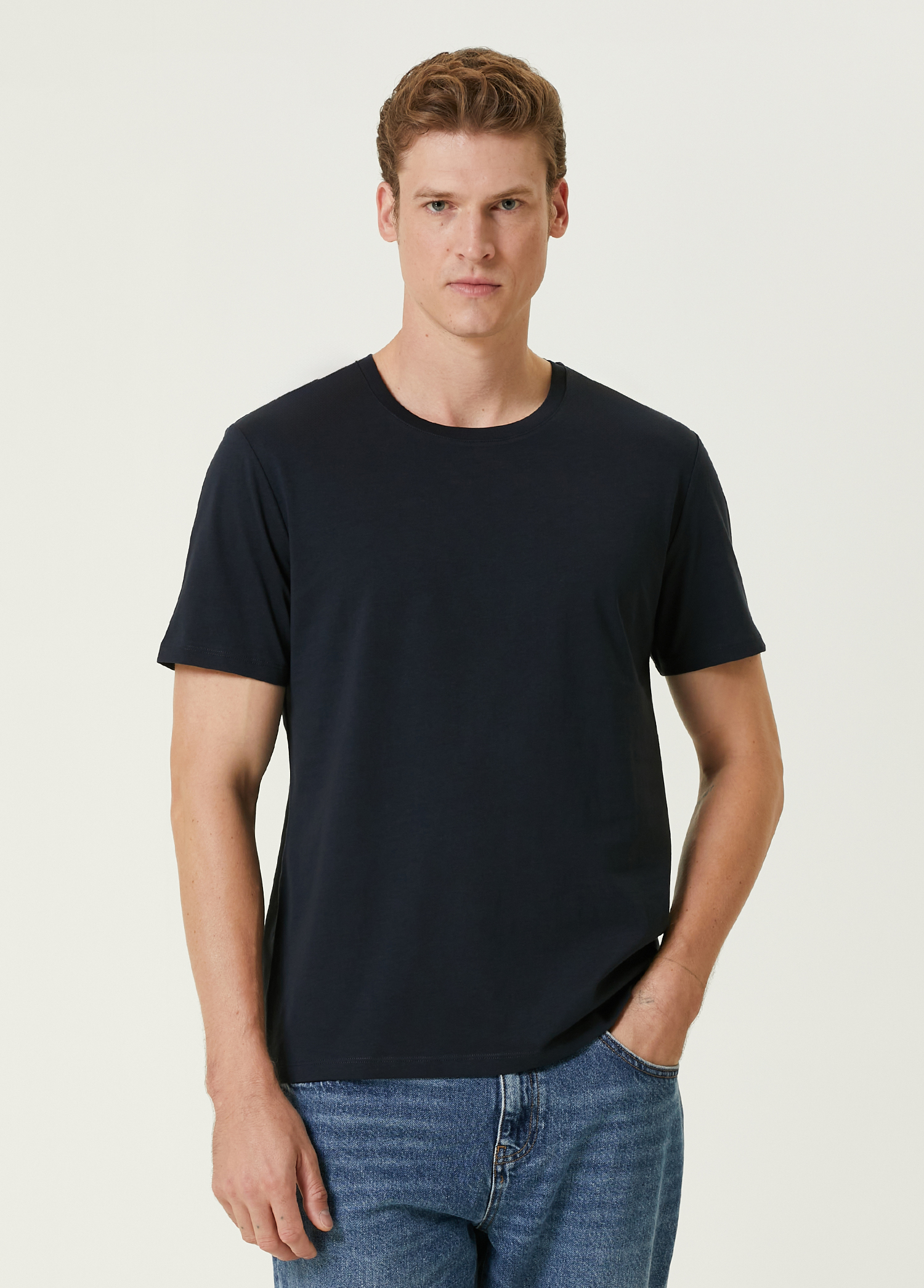 Lacivert Basic T-shirt